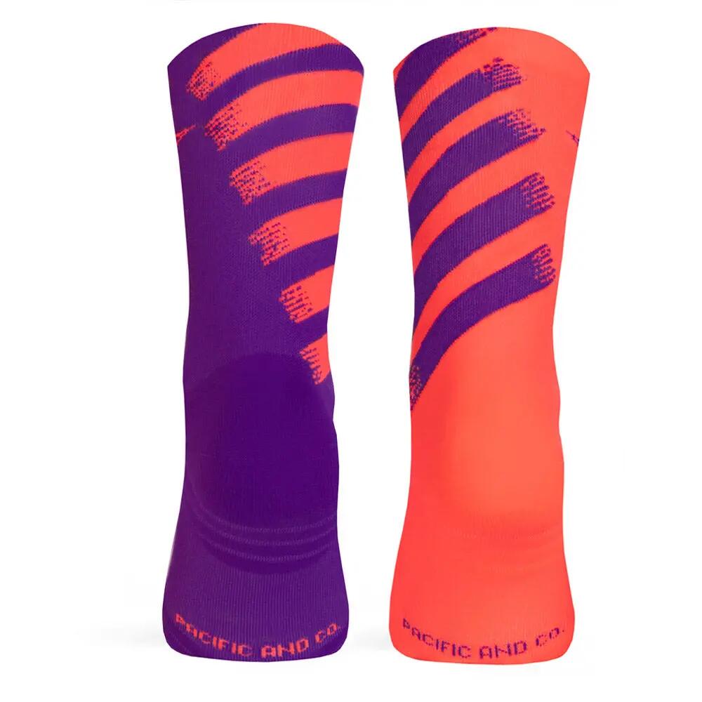 Calcetin running  unisex Hyper Pro, tricotado color Coral and Violet 4/6