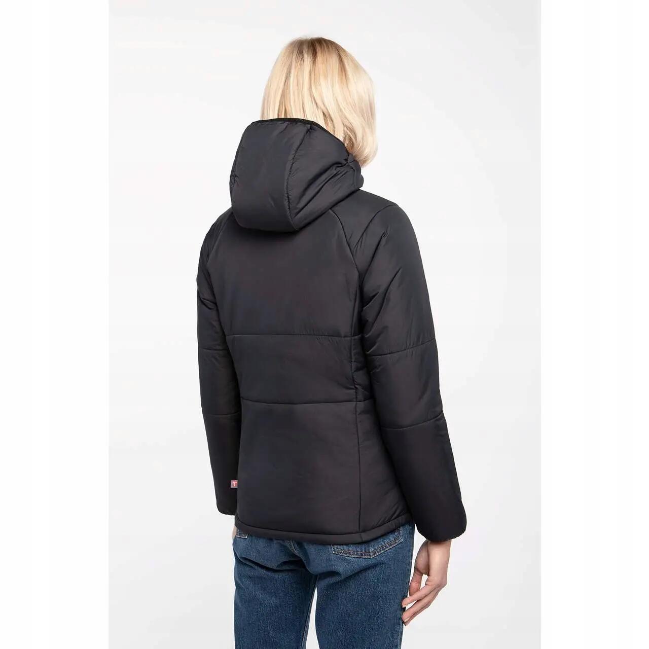 KURTKA DAMSKA ZIMOWA Jack Wolfskin BERGLAND INS HOODY    Z KAPTUREM  CZARNA 3/4
