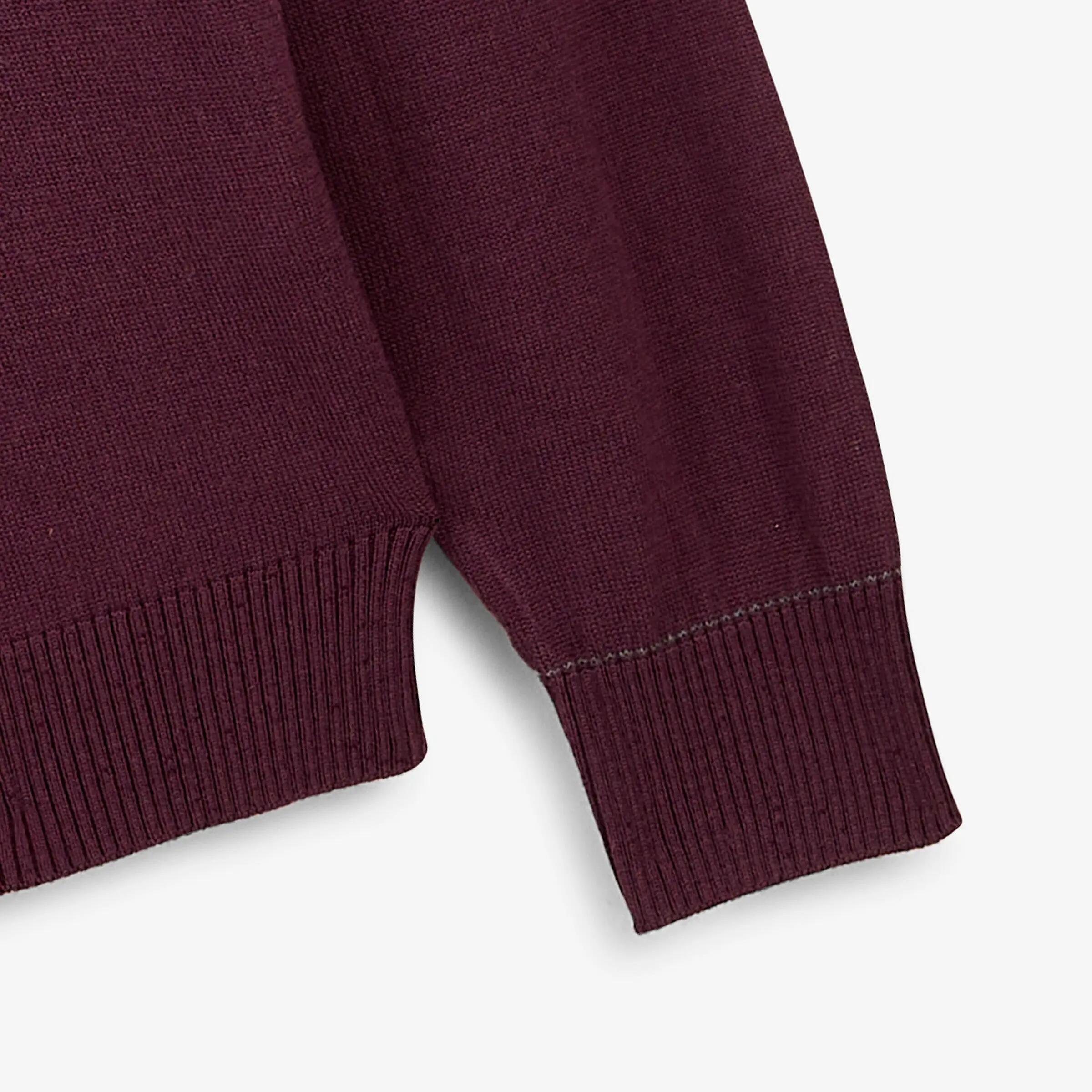 Pull laine col montant rouge Massia 5/6
