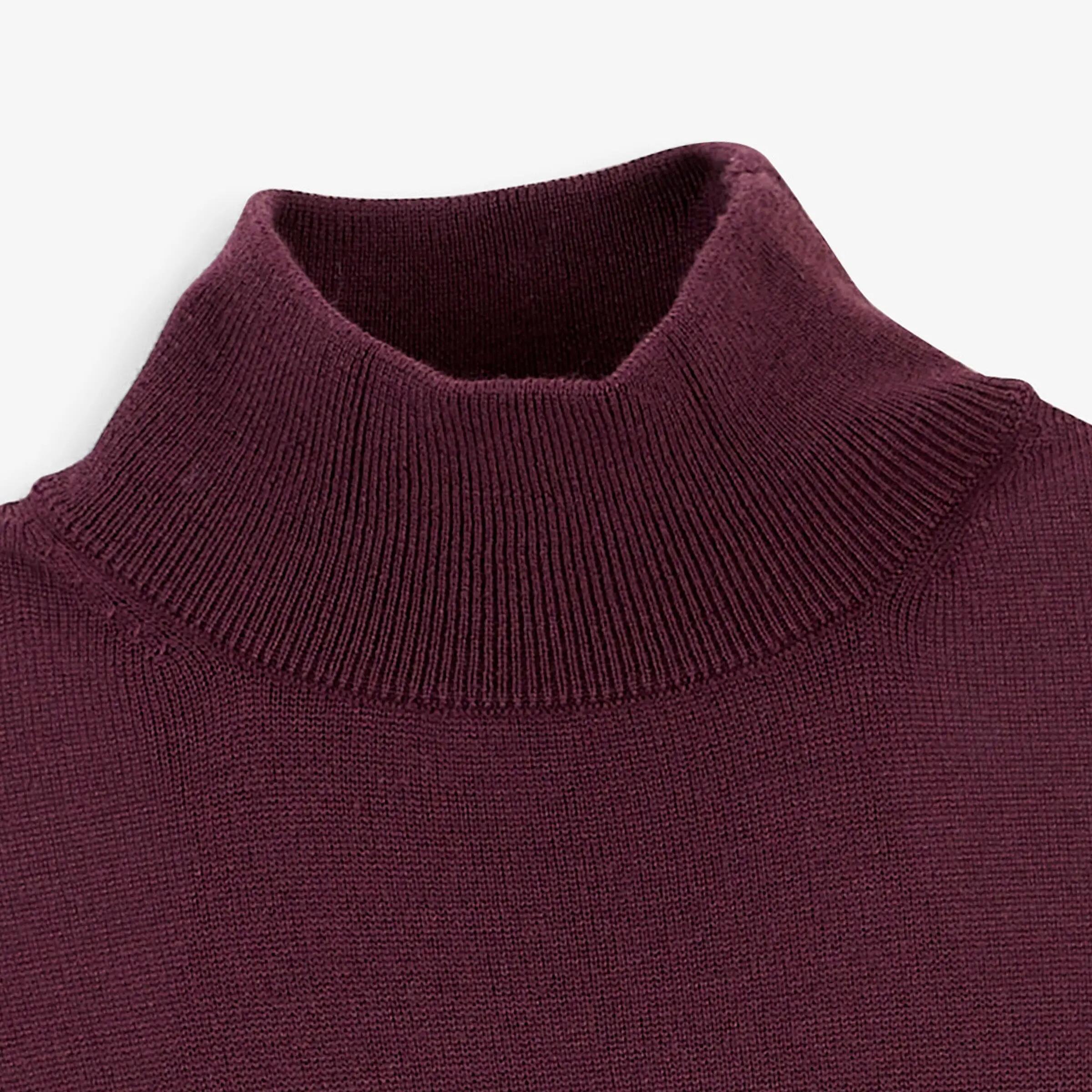 Pull laine col montant rouge Massia 4/6