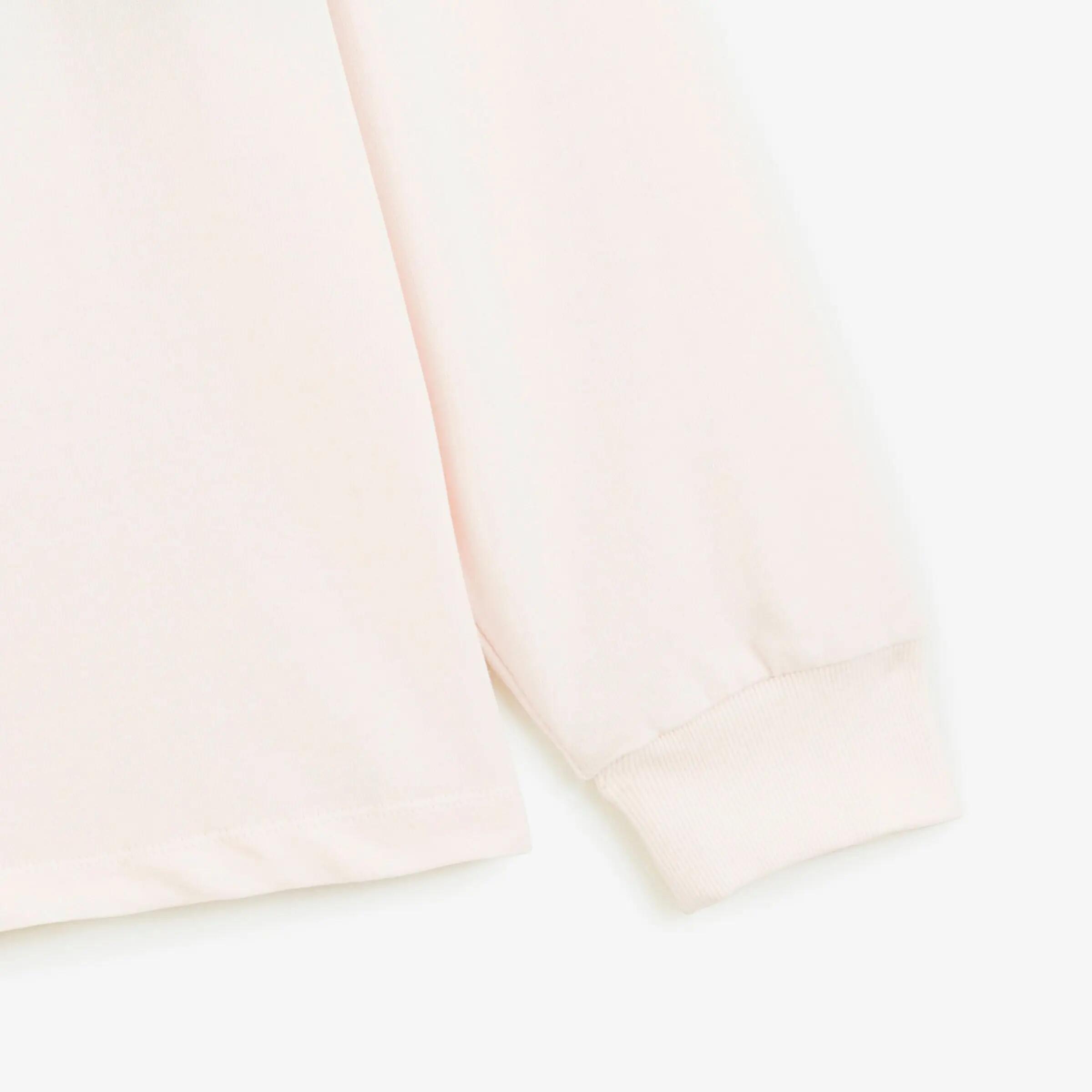Polo rugby manches longues bicolore coton blanc cassé 5/6