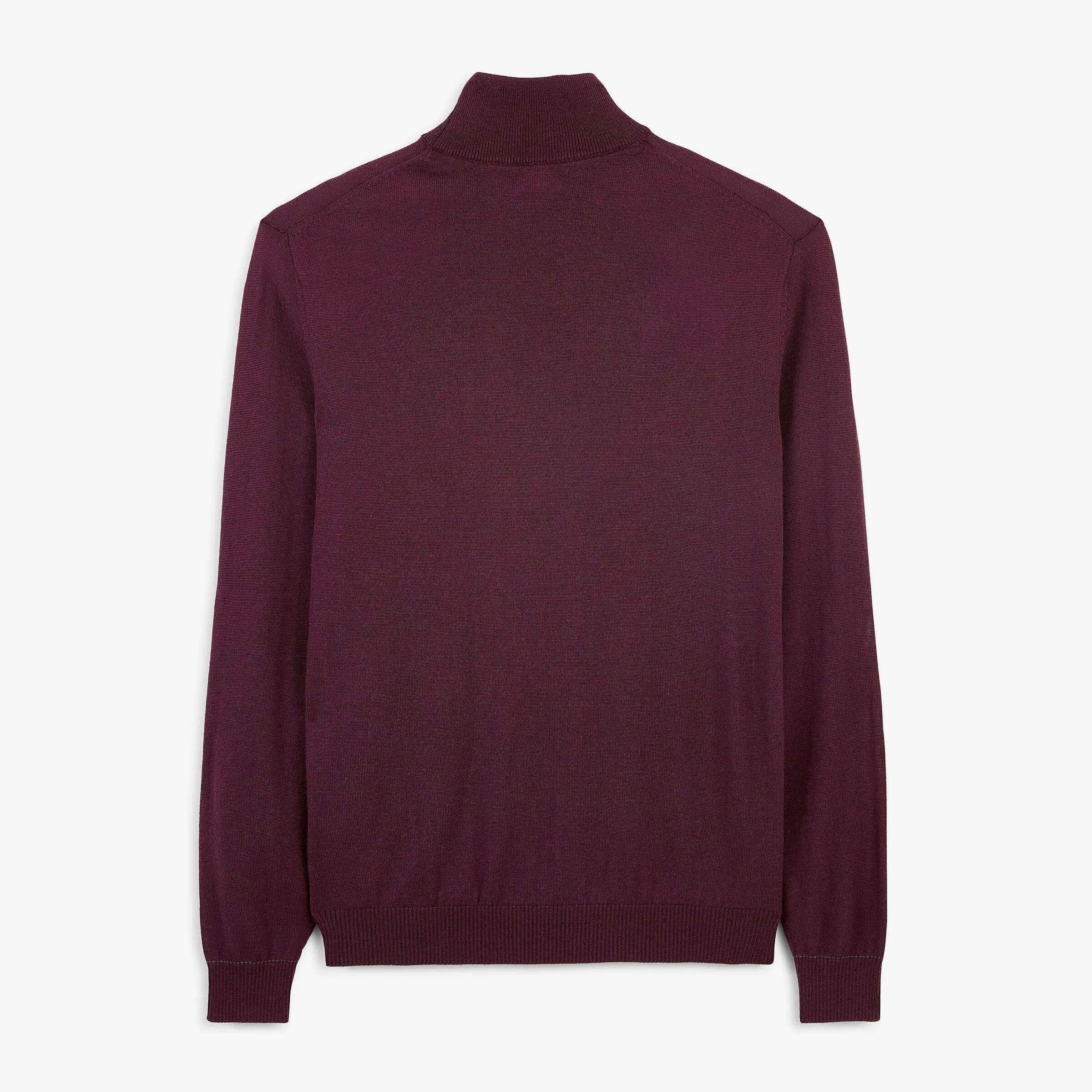 Pull laine col montant rouge Massia 3/6