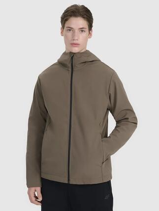 KURTKA MĘSKA 4F SOFTSHELL WIATROODPORNA Z KAPTUREM CZARNA