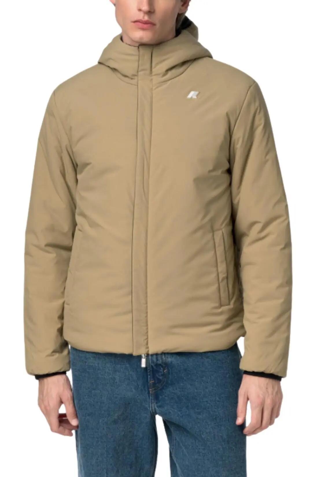 Veste réversible homme slim, chaude et coupe-vent - noir/khaki 2/2