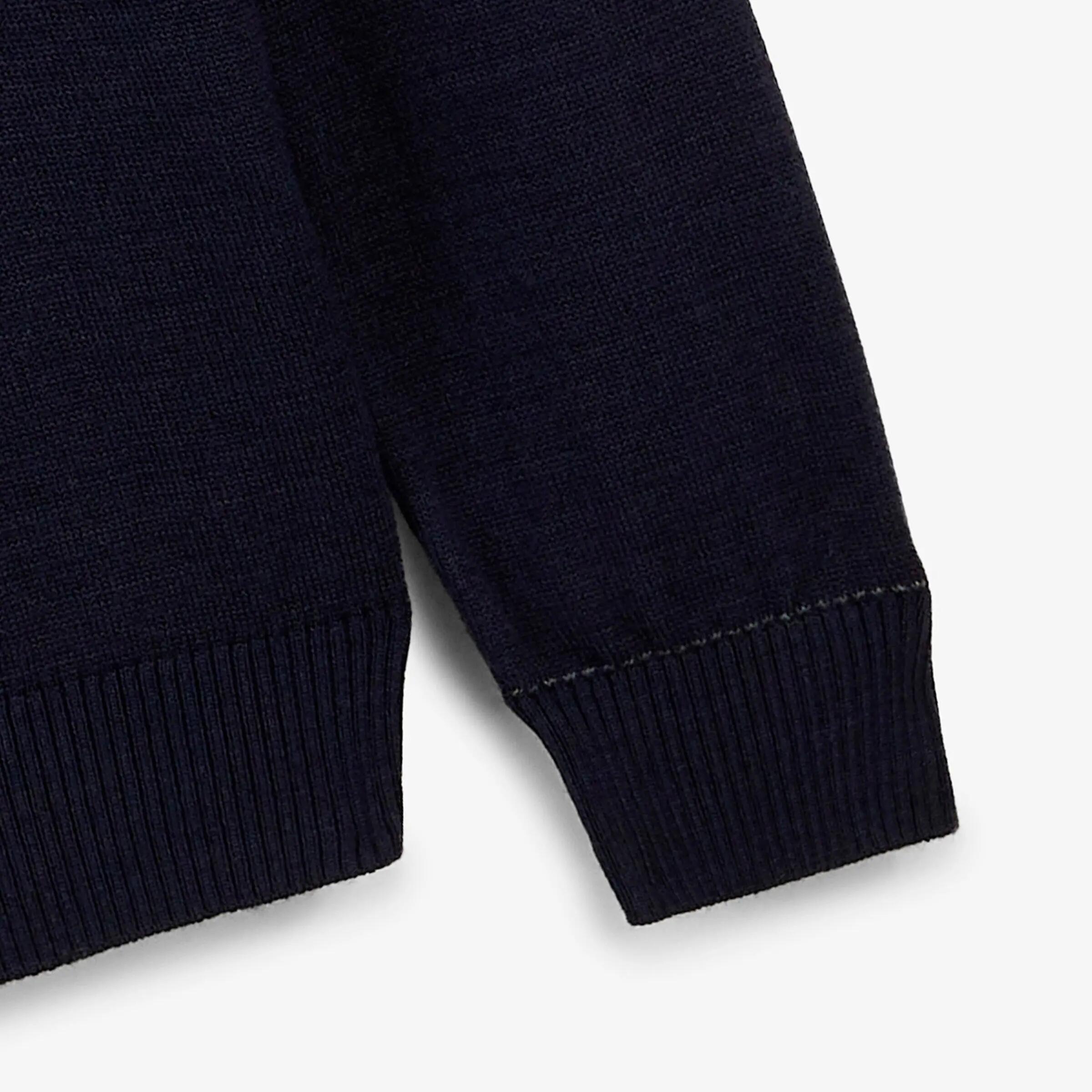 Pull laine col zippé bleu marine foncé Marvine 5/6