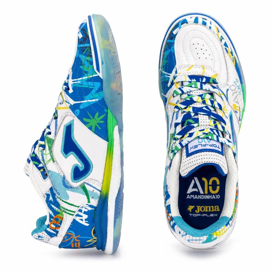 Sapatilhas Futsal Adulto Joma Top Flex Rebound 26 IN Branco 4/12