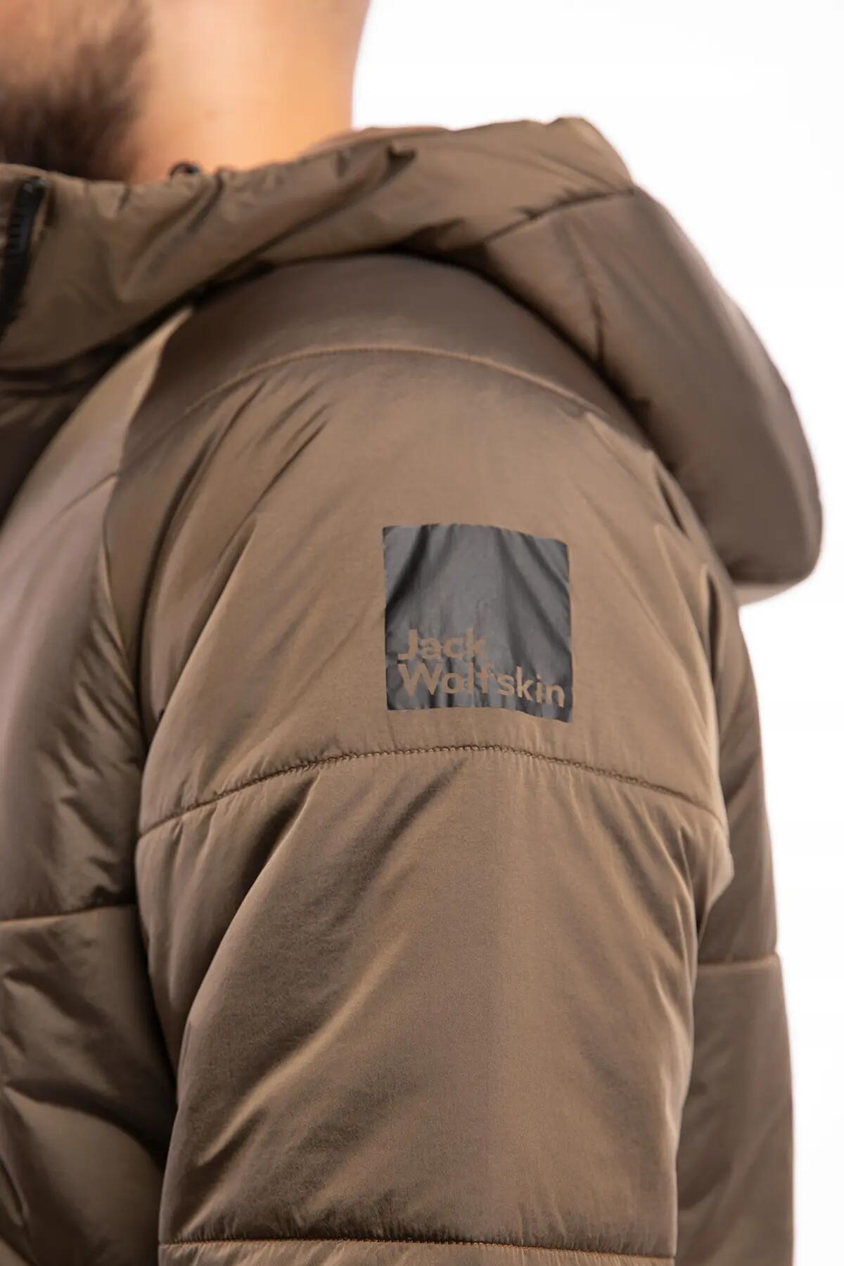 KURTKA MĘSKA Jack Wolfskin EISBACH JKT      Z KAPTUREM  BRĄZOWA 3/6