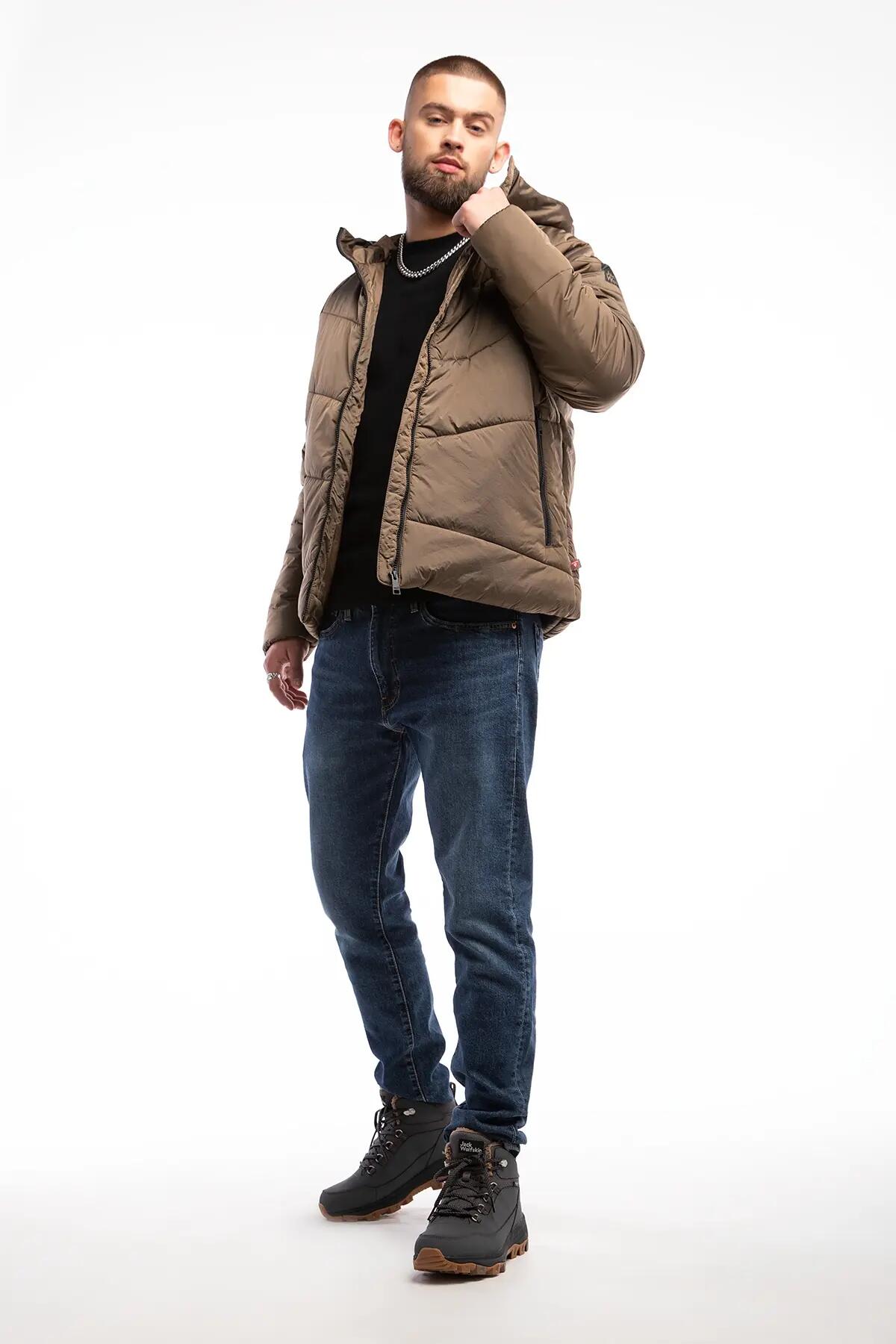 KURTKA MĘSKA Jack Wolfskin EISBACH JKT      Z KAPTUREM  BRĄZOWA 2/6