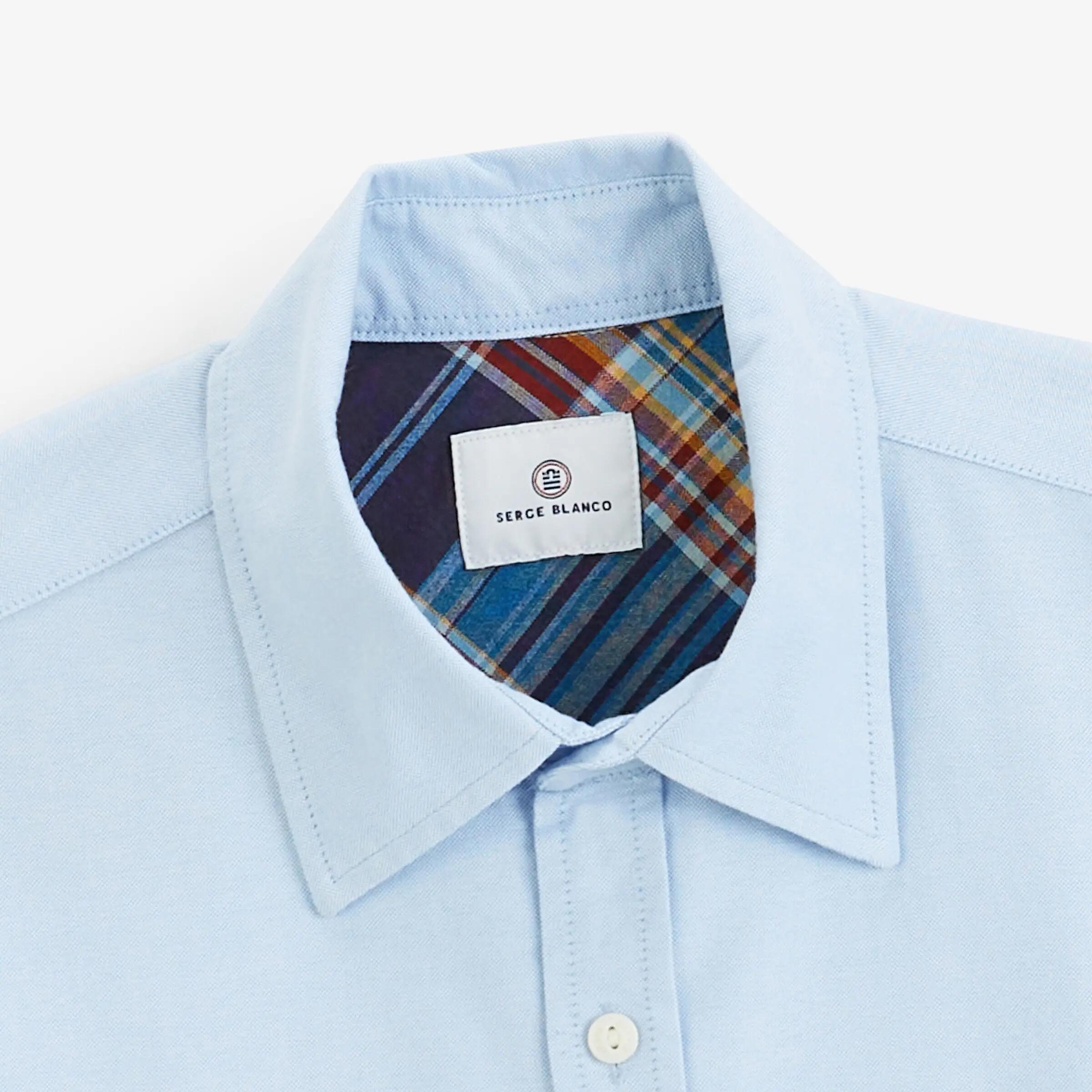 Chemise manches longues Oxford bleu ciel BLANCO BIARRITZ 3/4