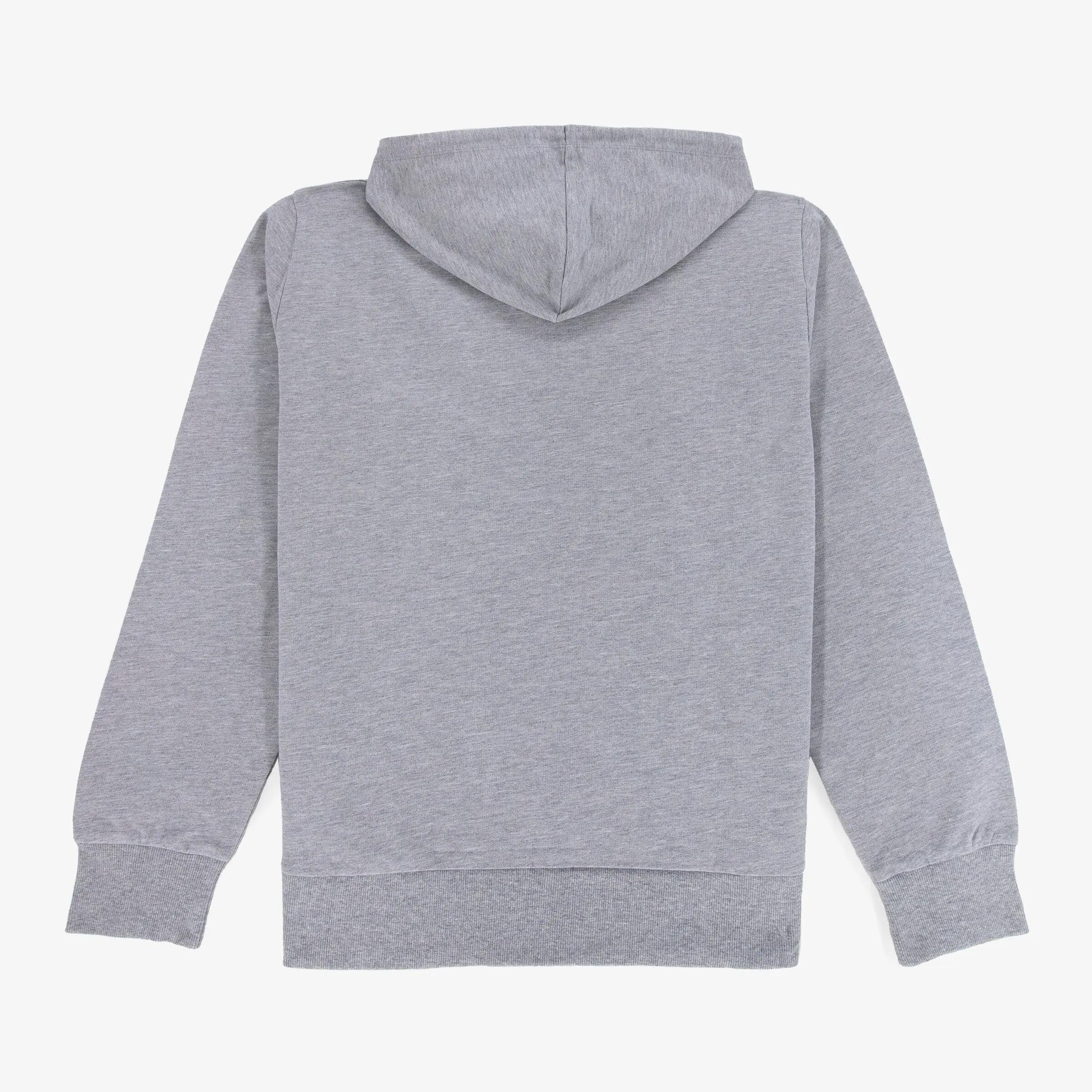 Sweat zippé à capuche Sidney en coton gris 2/3