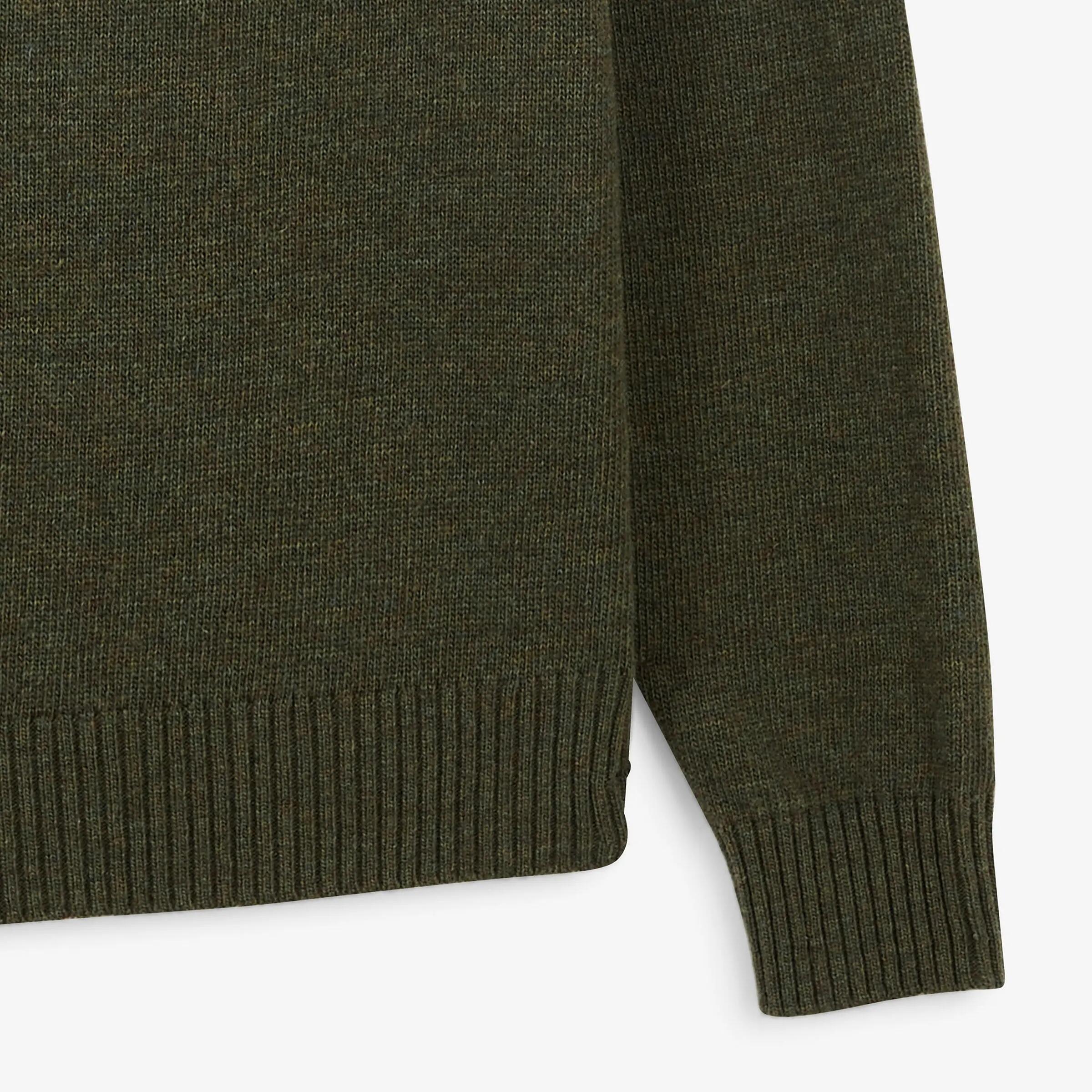 Pull laine col rond vert mousse Madani SBPLAY 5/6