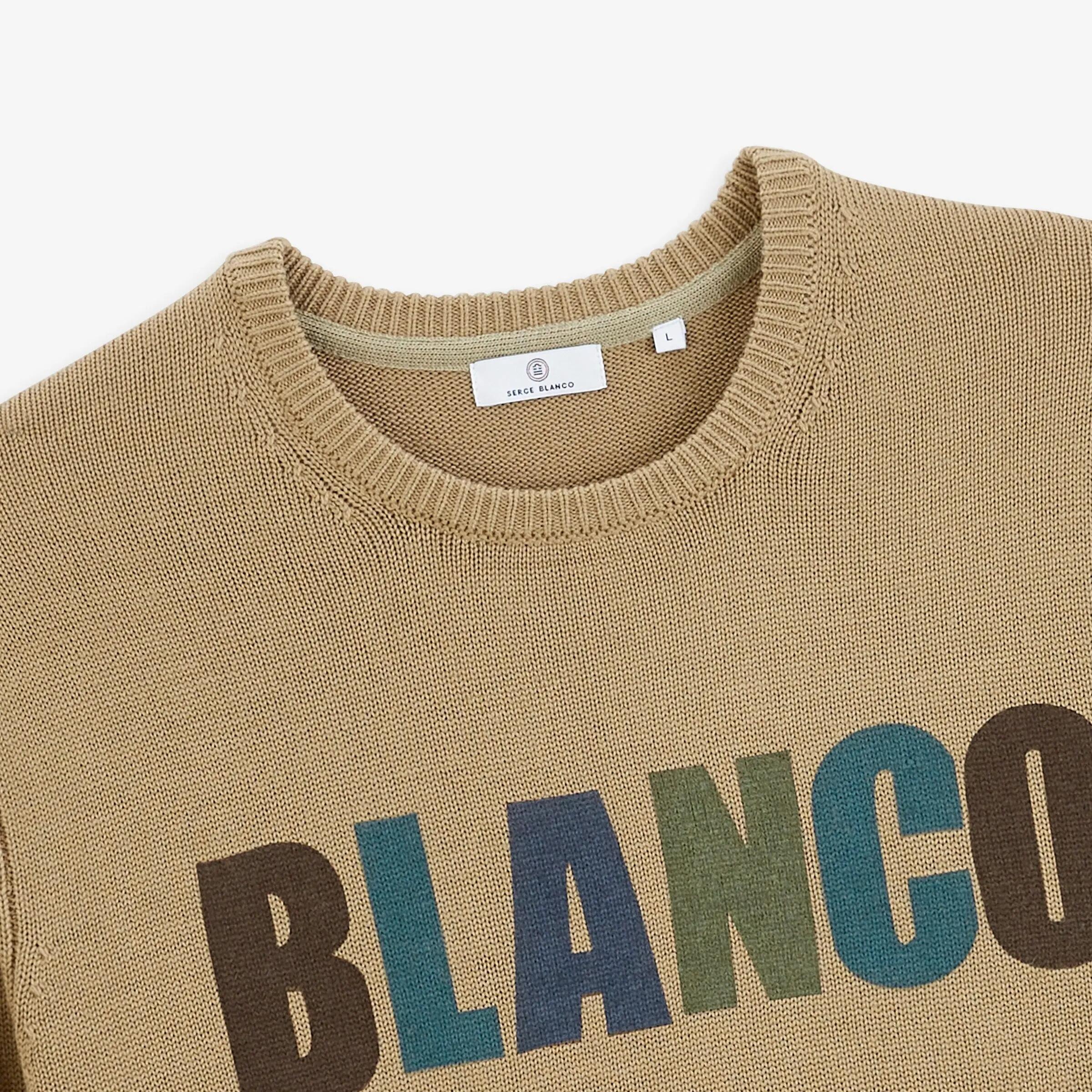BLANCO BIARRITZ Mohan-trui met jacquardpatroon en ronde hals 3/4