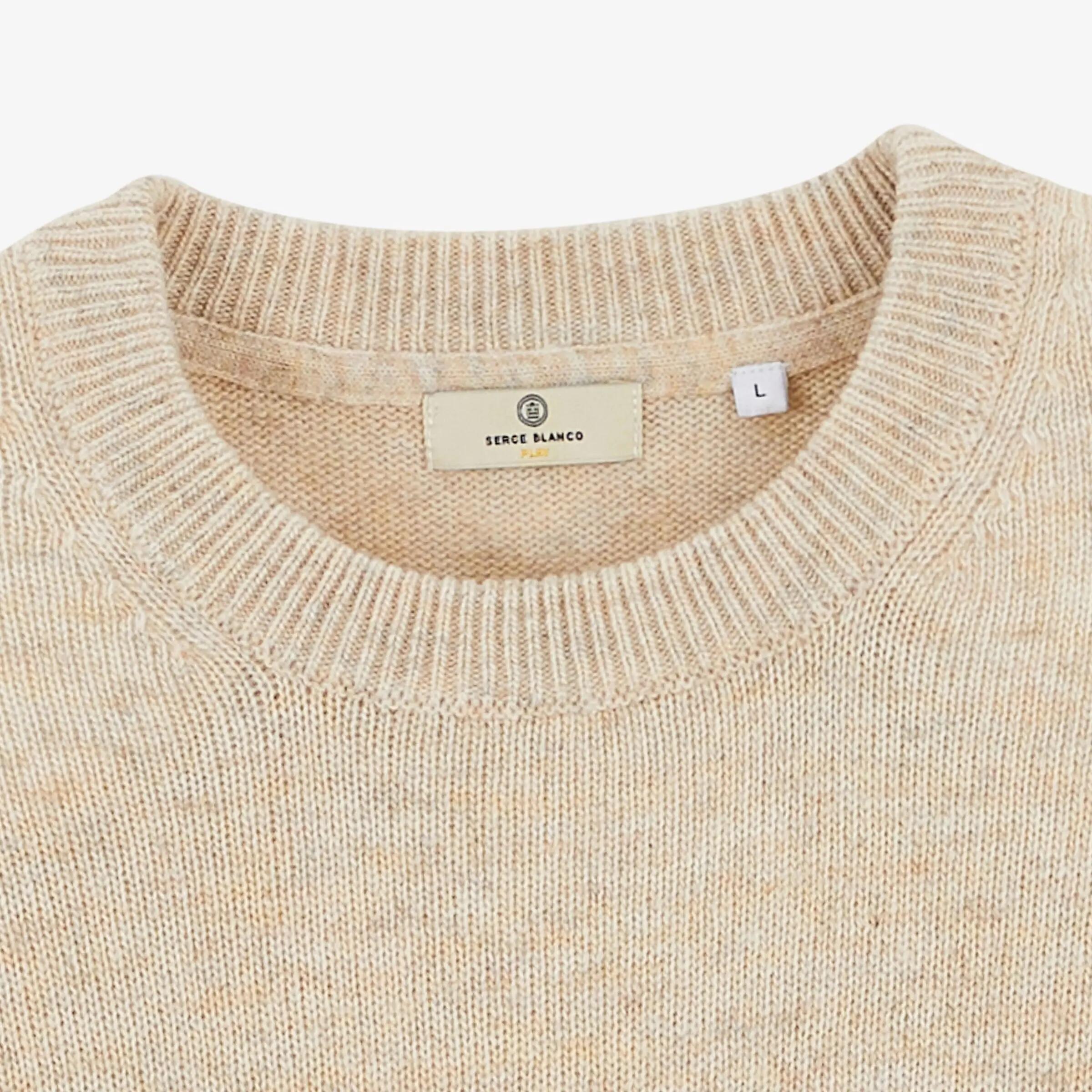 Pull col rond laine lambswool blanc cassé Madani SBPLAY 4/6
