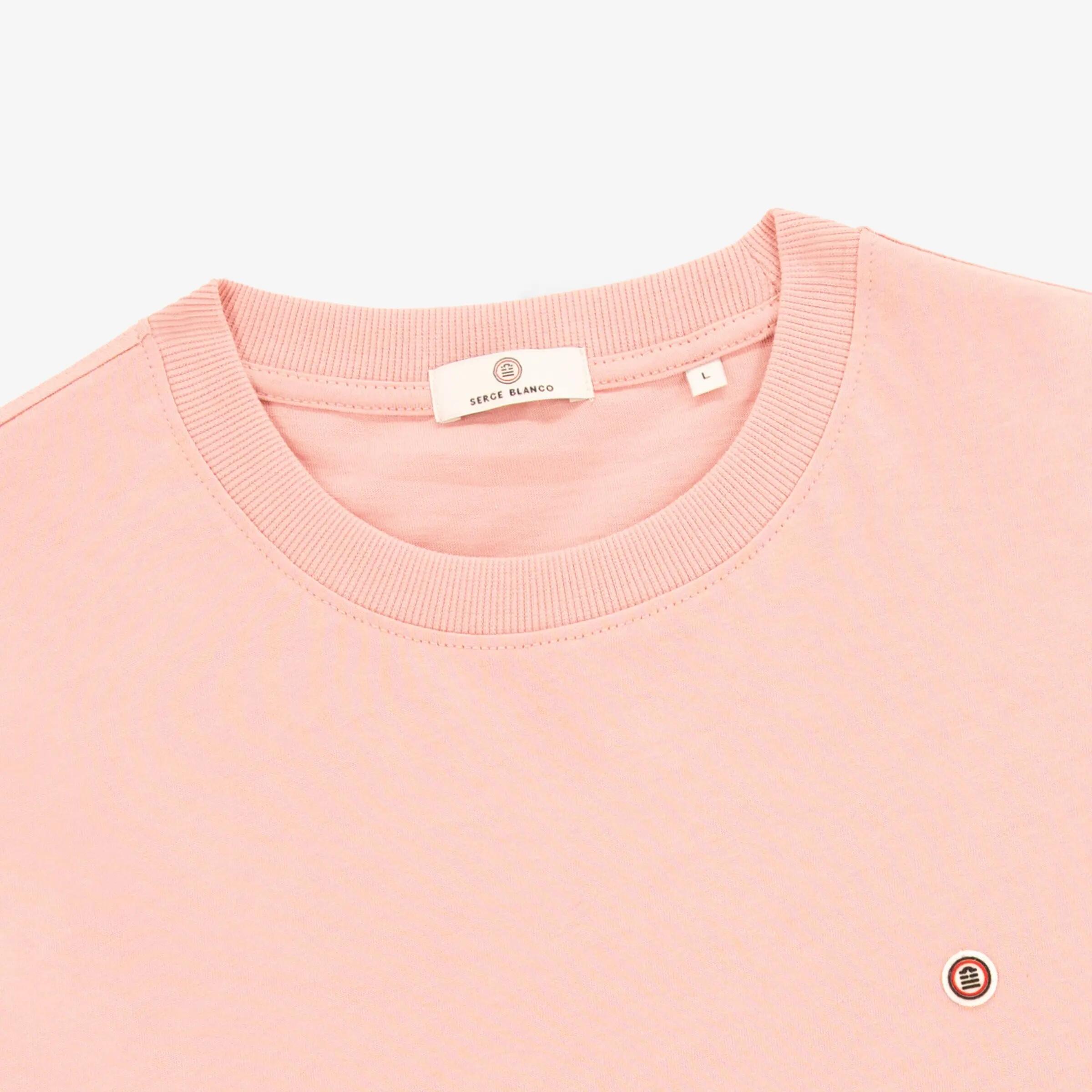 T-shirt manches courtes Théo en coton rose 3/3