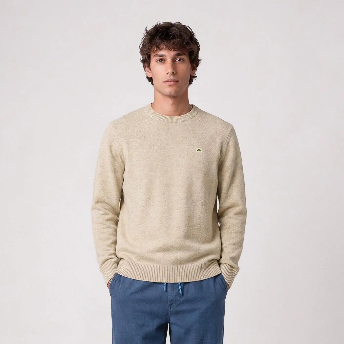 Pull col rond laine lambswool blanc cassé Madani SBPLAY 2/6
