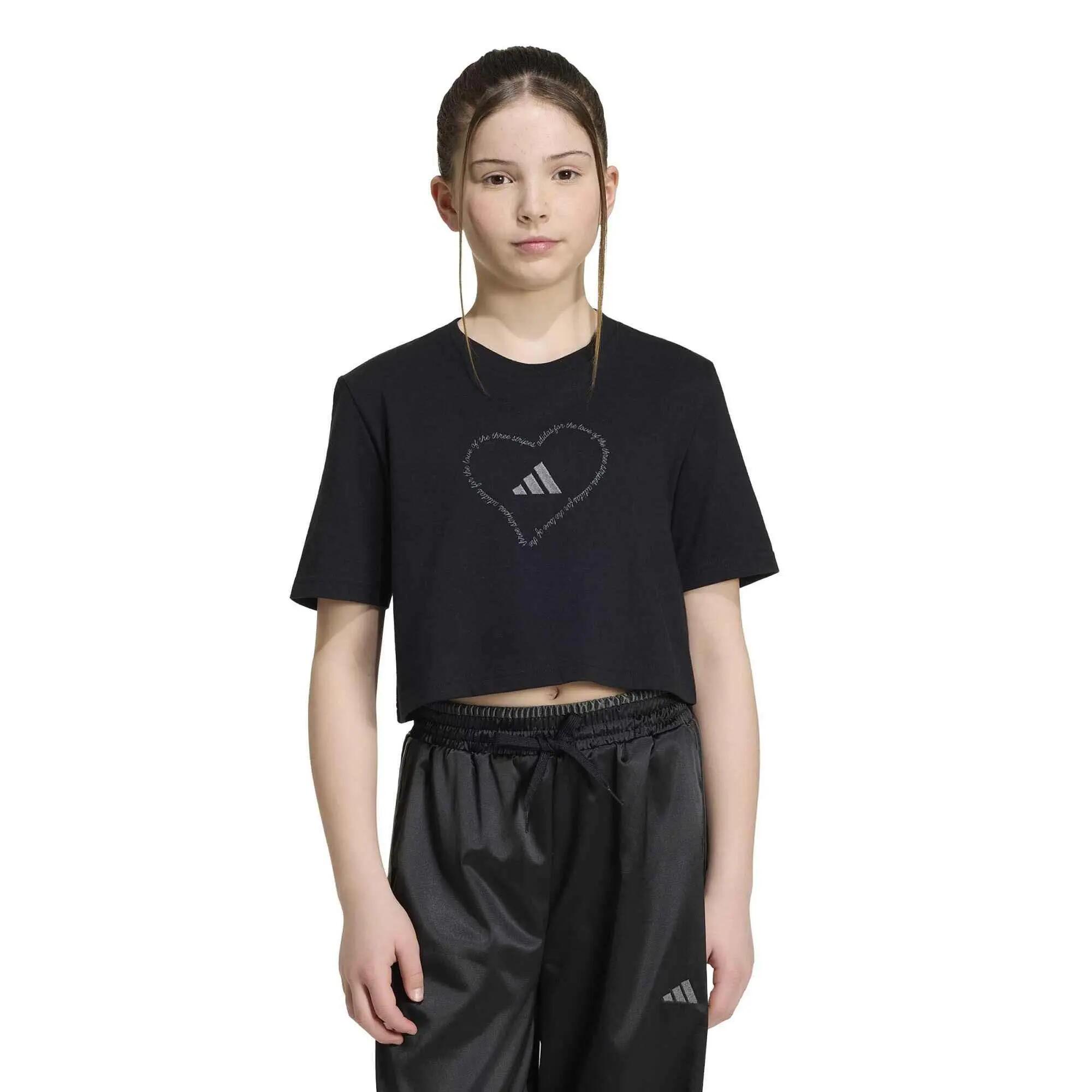 T-Shirt Adidas Sport Jg Satin T Enfant 2/5