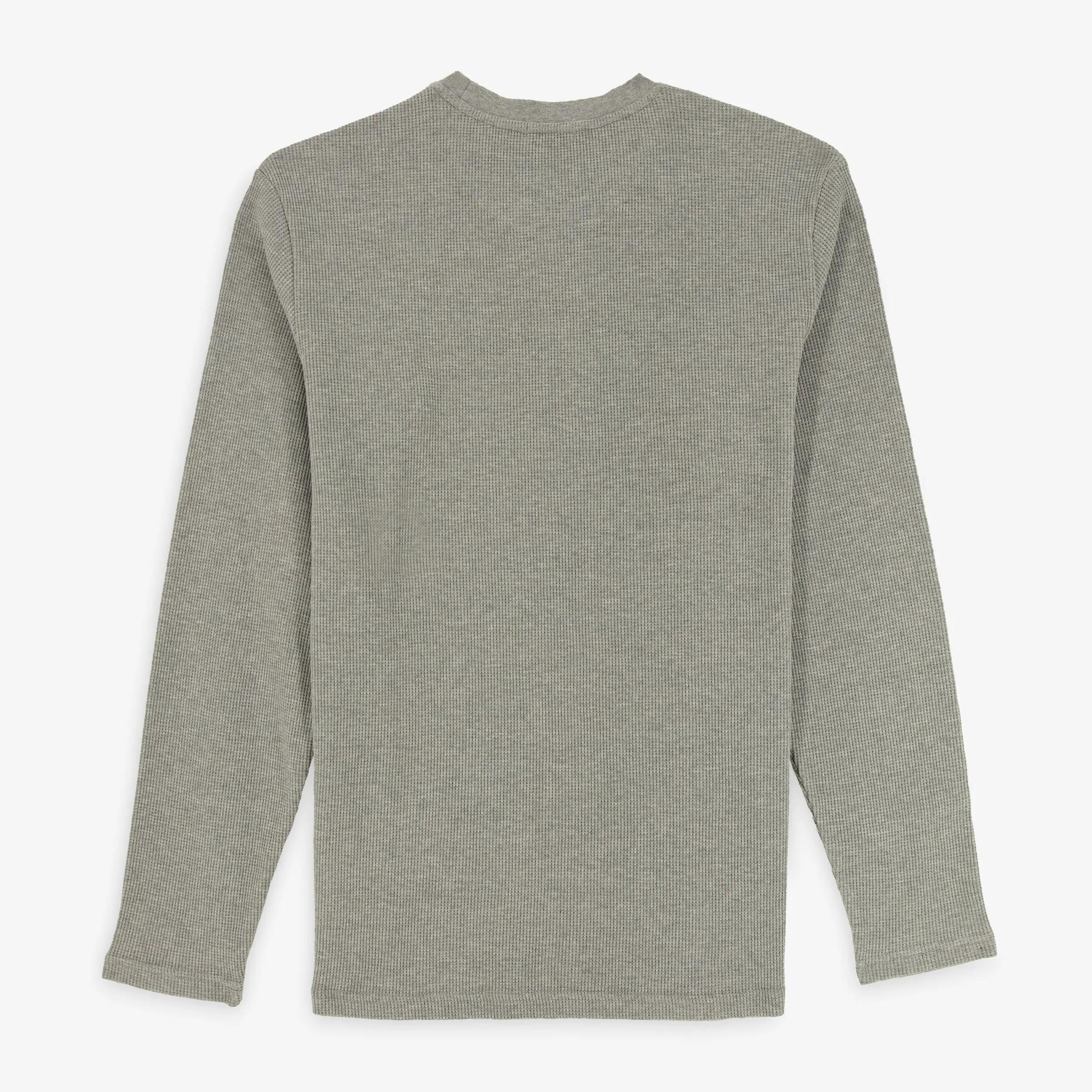 T-shirt manches longues Telo en coton gaufré gris chiné 2/3