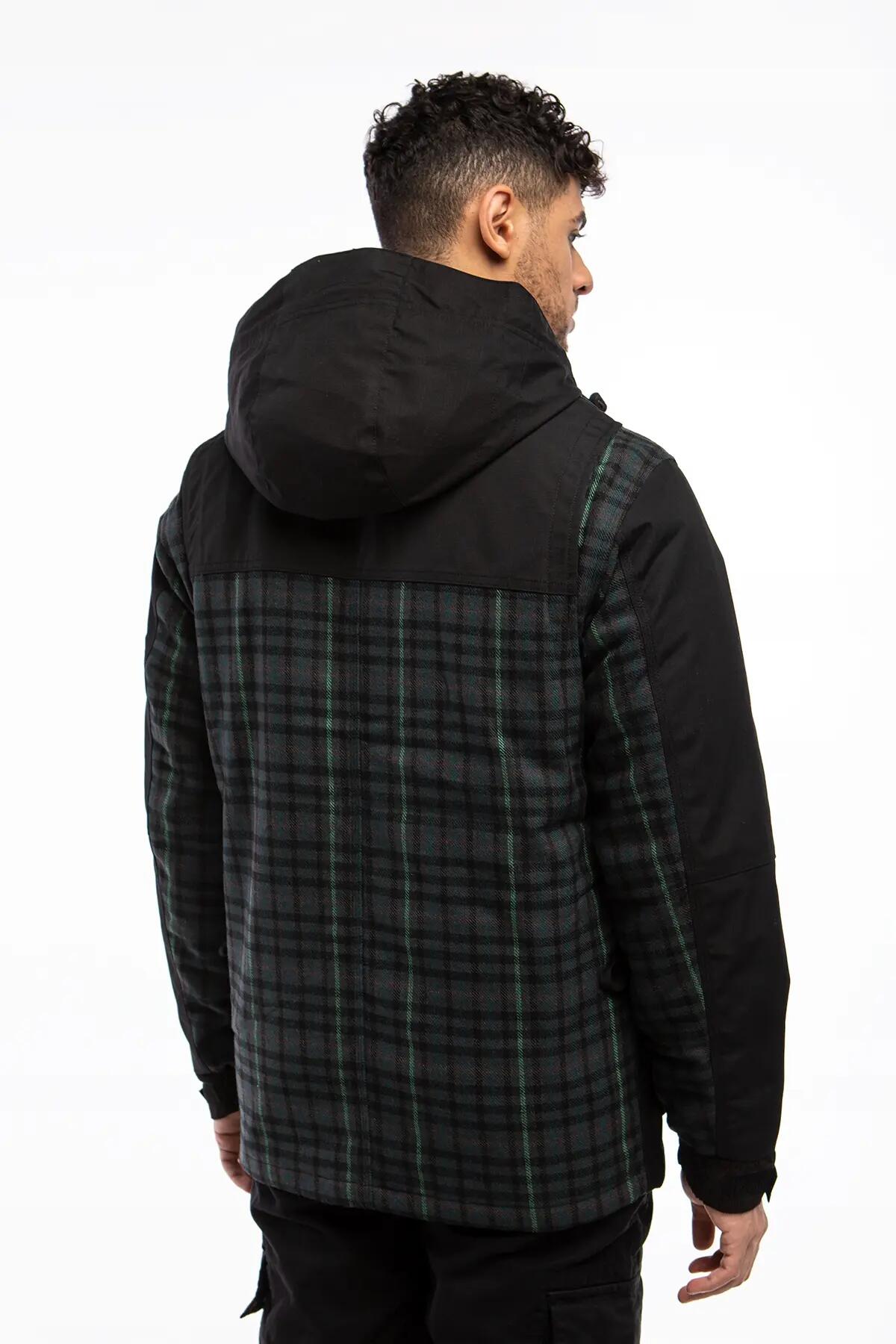 Kurtka jesienna męska Carhartt WIP Highbury Jacket Z KAPTUREM  CZARNA 4/6