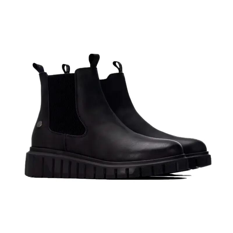 Botines Planos Mujer Refresh  Negro 2/3