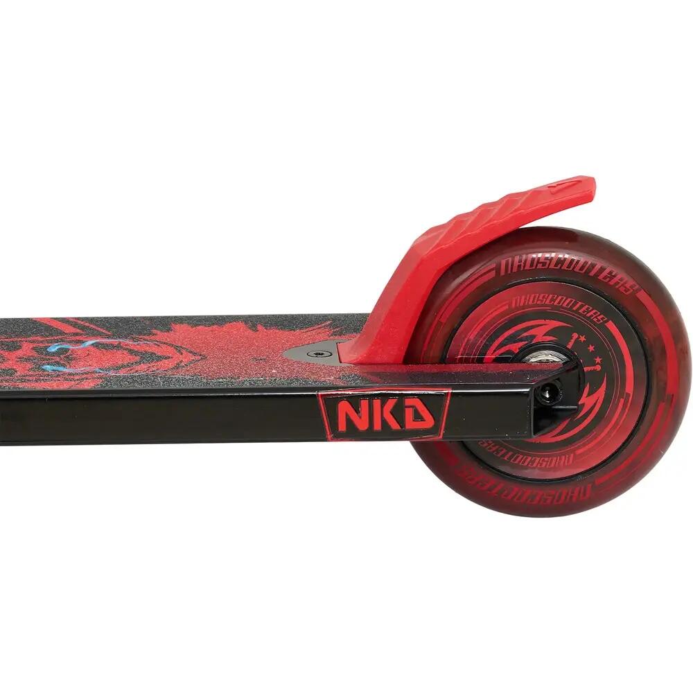 Stuntstep - Scooter - Unisex - Ripper - Stabiel, Stalen T-stuur - Zwart/rood 3/4