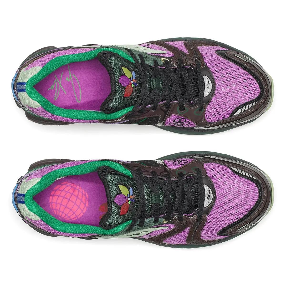 Saucony Progrid Triumph 4 Jae Tips Flowers Grow Uptown Perilla 3/5