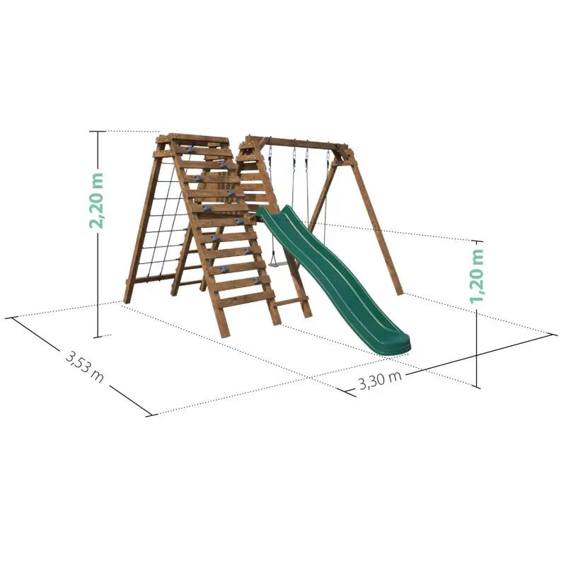 Aire de jeux avec tipi et toboggan APOLLON 4/5