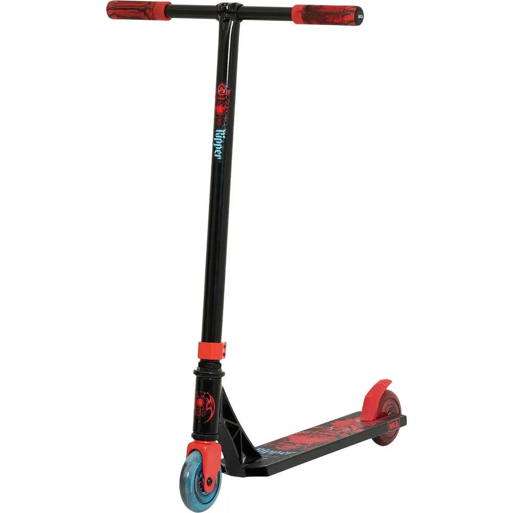 Stuntstep - Scooter - Unisex - Ripper - Stabiel, Stalen T-stuur - Zwart/rood 2/4
