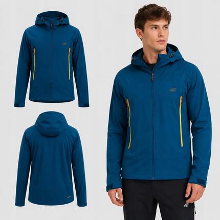 SOFTSHELL MĘSKI 4F KURTKA TREKKINGOWA MĘSKA CZARNA