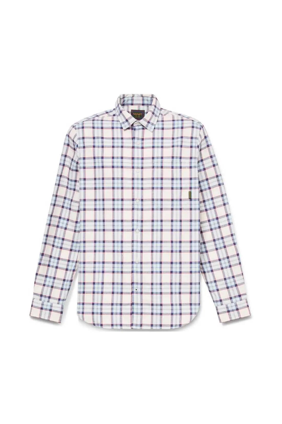 Chemise - Homme - Regular - Flanelle 100% coton, sable/marine 4/4