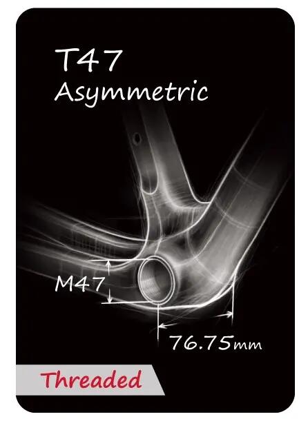 Suport TOKEN BB47A29 – T47 Asymmetric (M47 x 76.75) 2/3