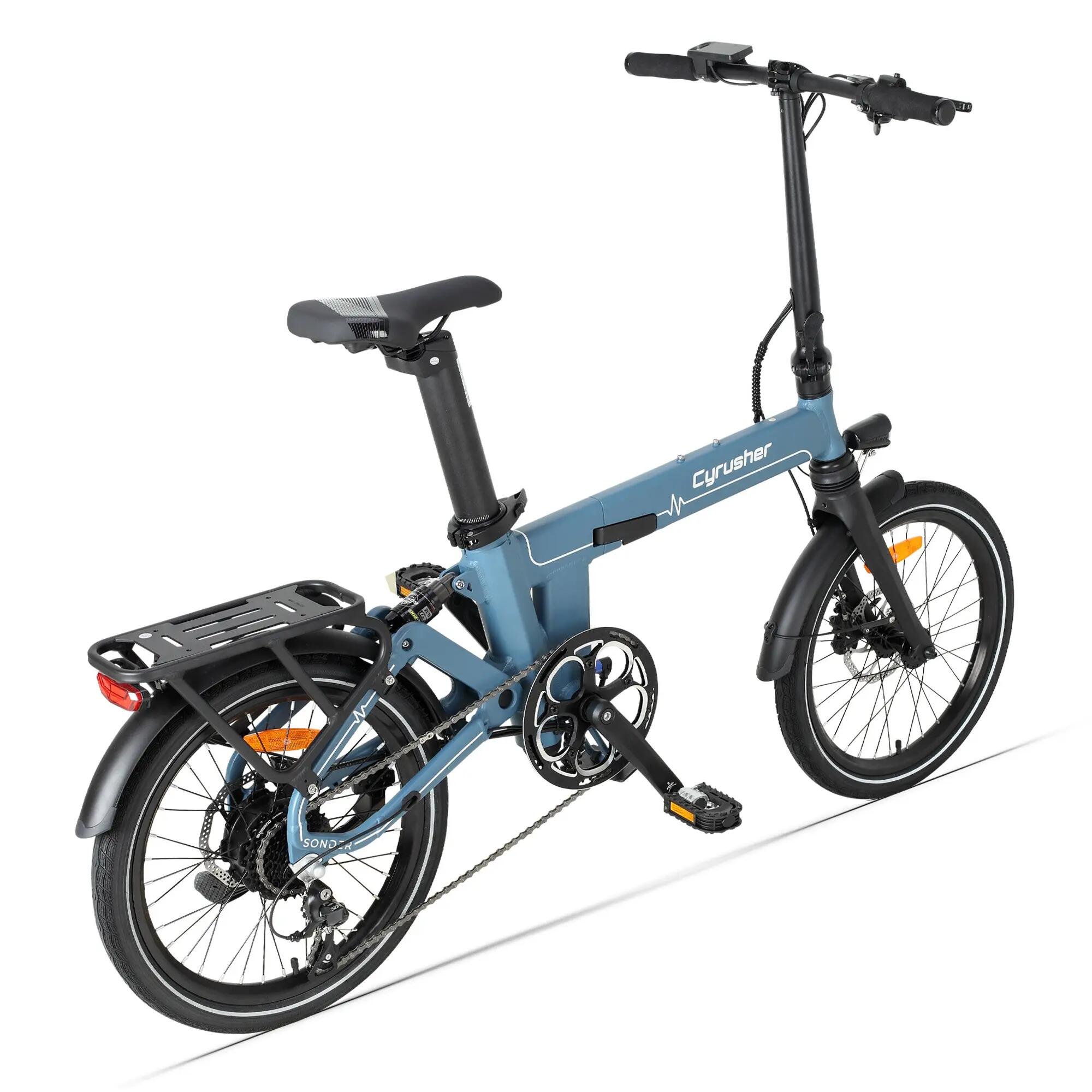 Sonder Faltbares Elektrofahrrad mit Vollfederung und 48V 10Ah Akku 40Nm 3/6