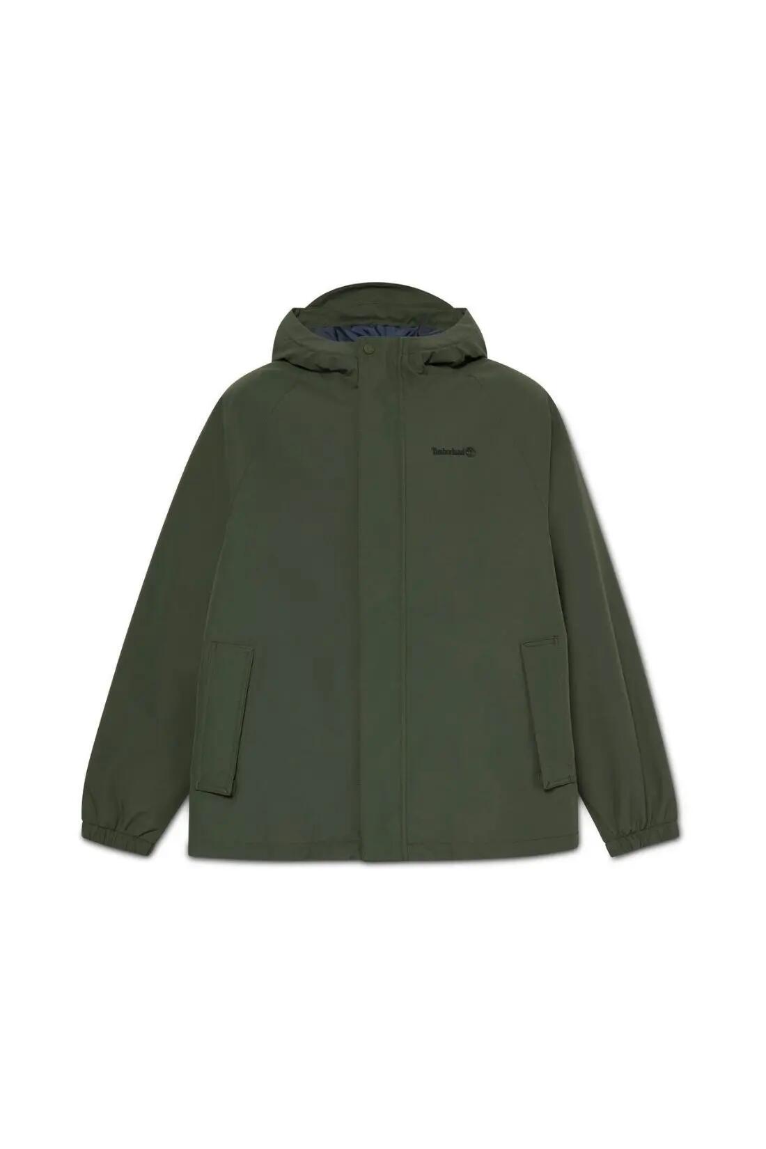 Veste imperméable - Homme - Coupe regular - Capuche réglable - Vert armée 5/5