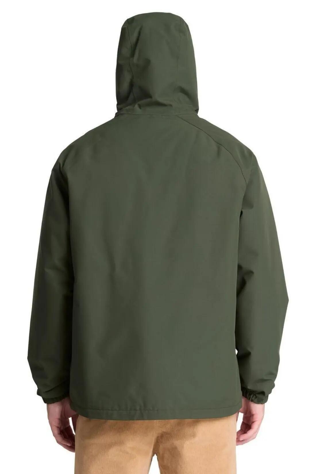 Veste imperméable - Homme - Coupe regular - Capuche réglable - Vert armée 4/5