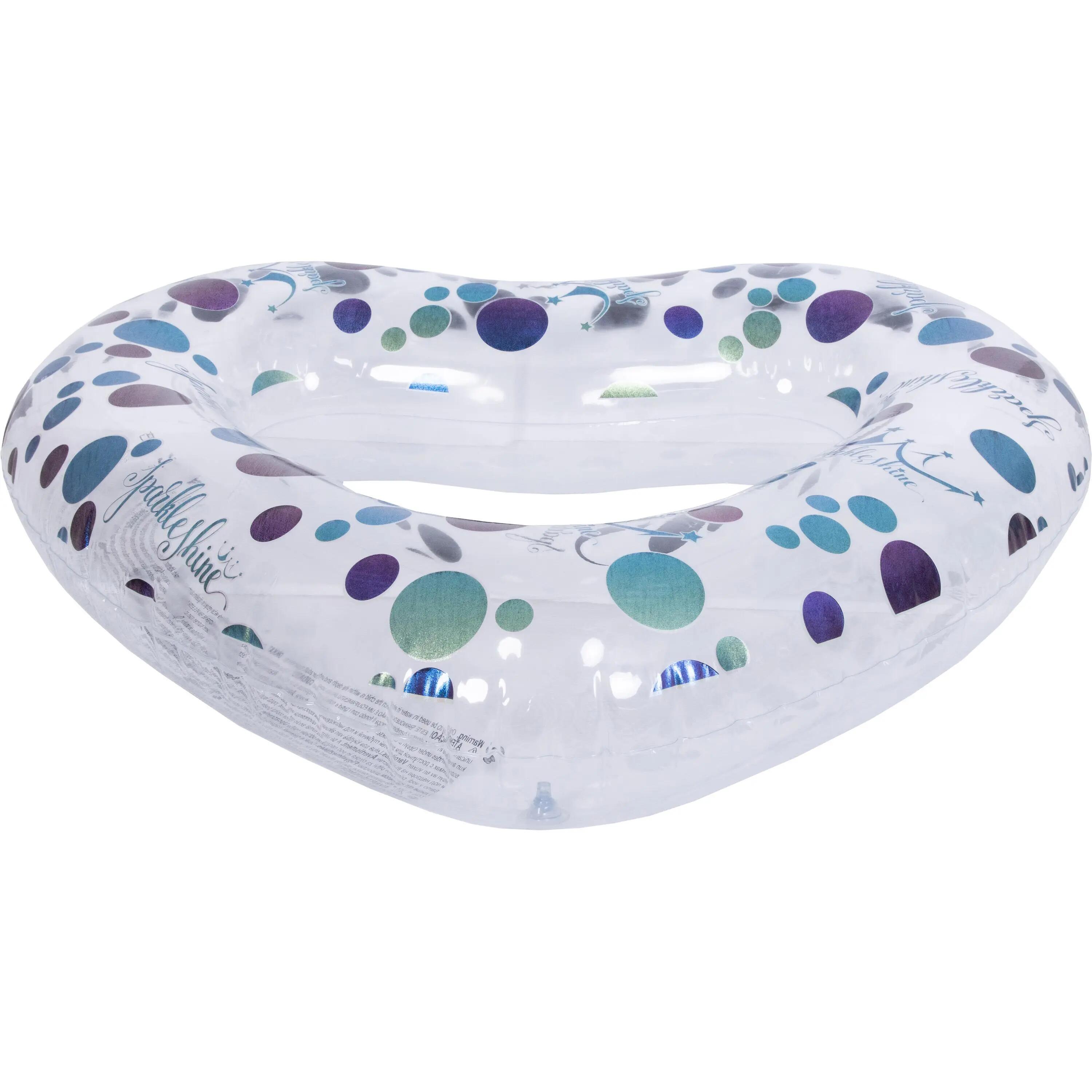Schwimmring Herz 93x85cm mit Glitzer, aufblasbar mit Sicherheitsventil 3/5