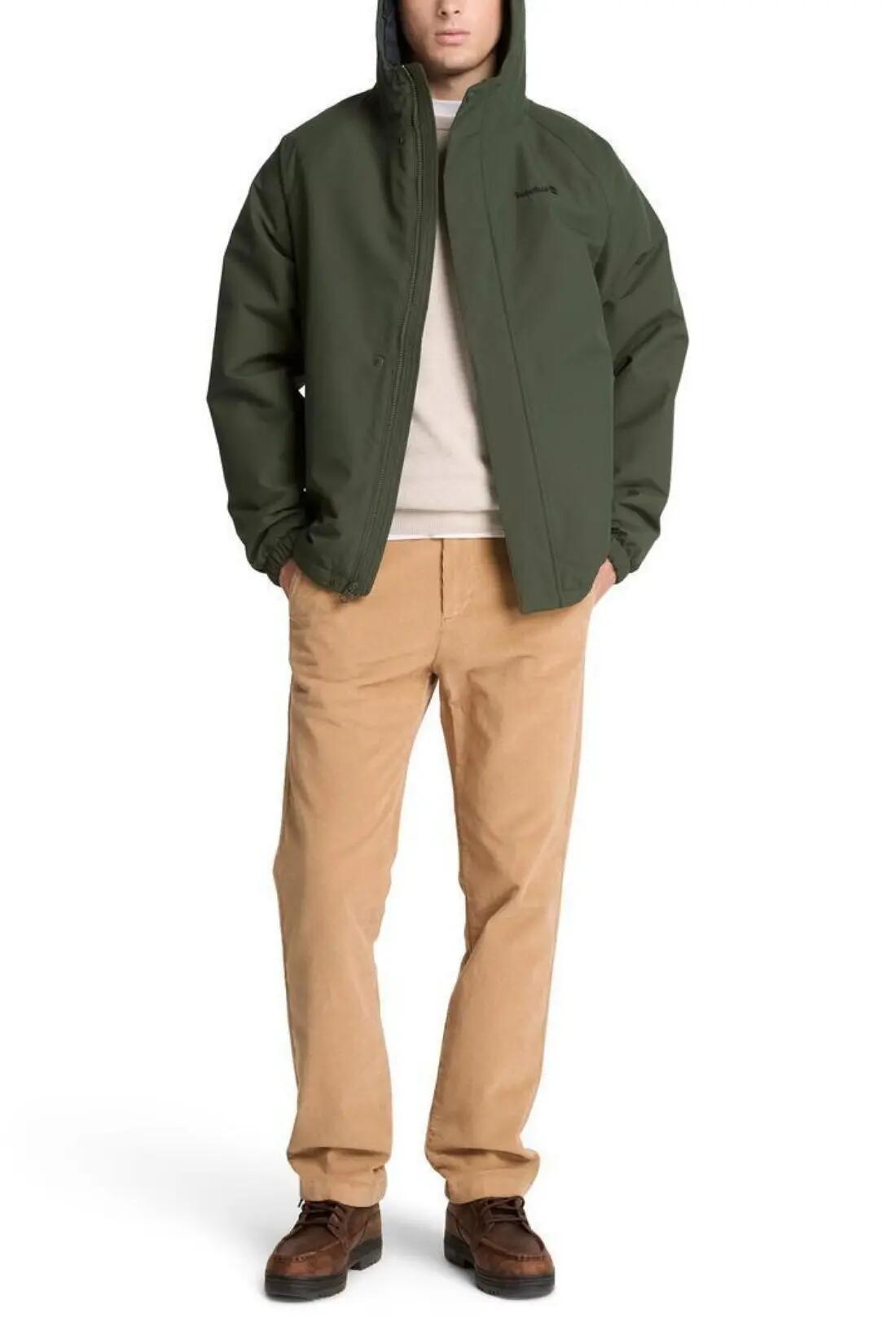 Veste imperméable - Homme - Coupe regular - Capuche réglable - Vert armée 2/5