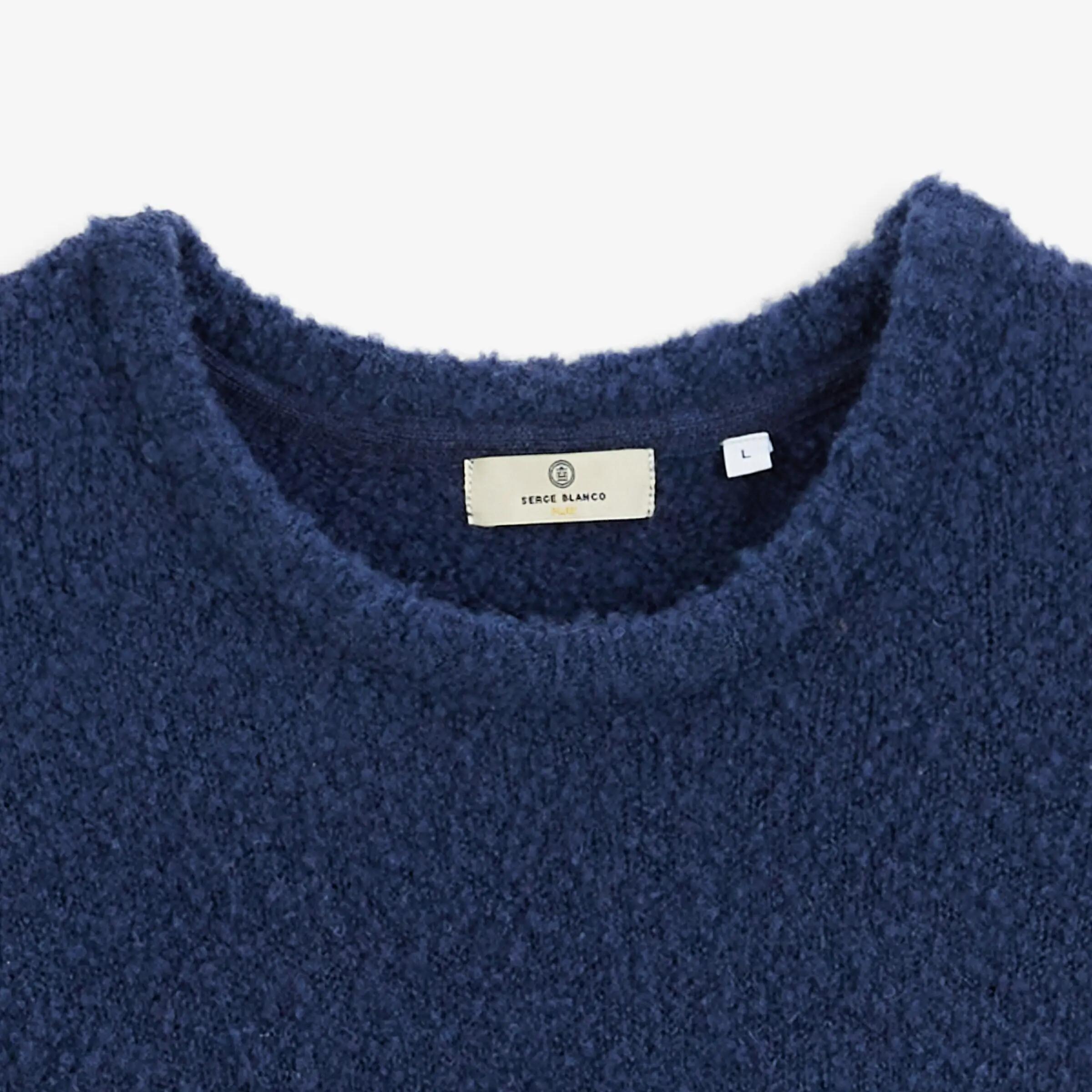 Pull laine bouclette col rond bleu indigo Murray SBPLAY 4/6