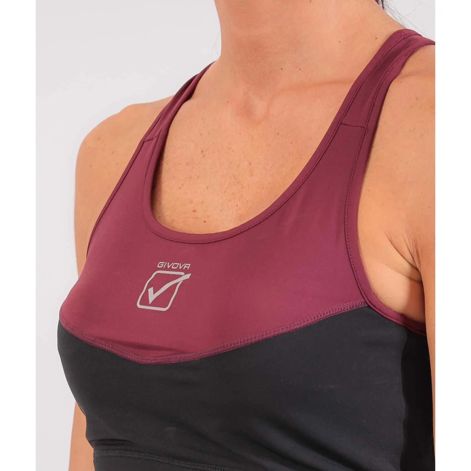 Top - reggiseni sportivi donna givova nero/ciliegia 3/3