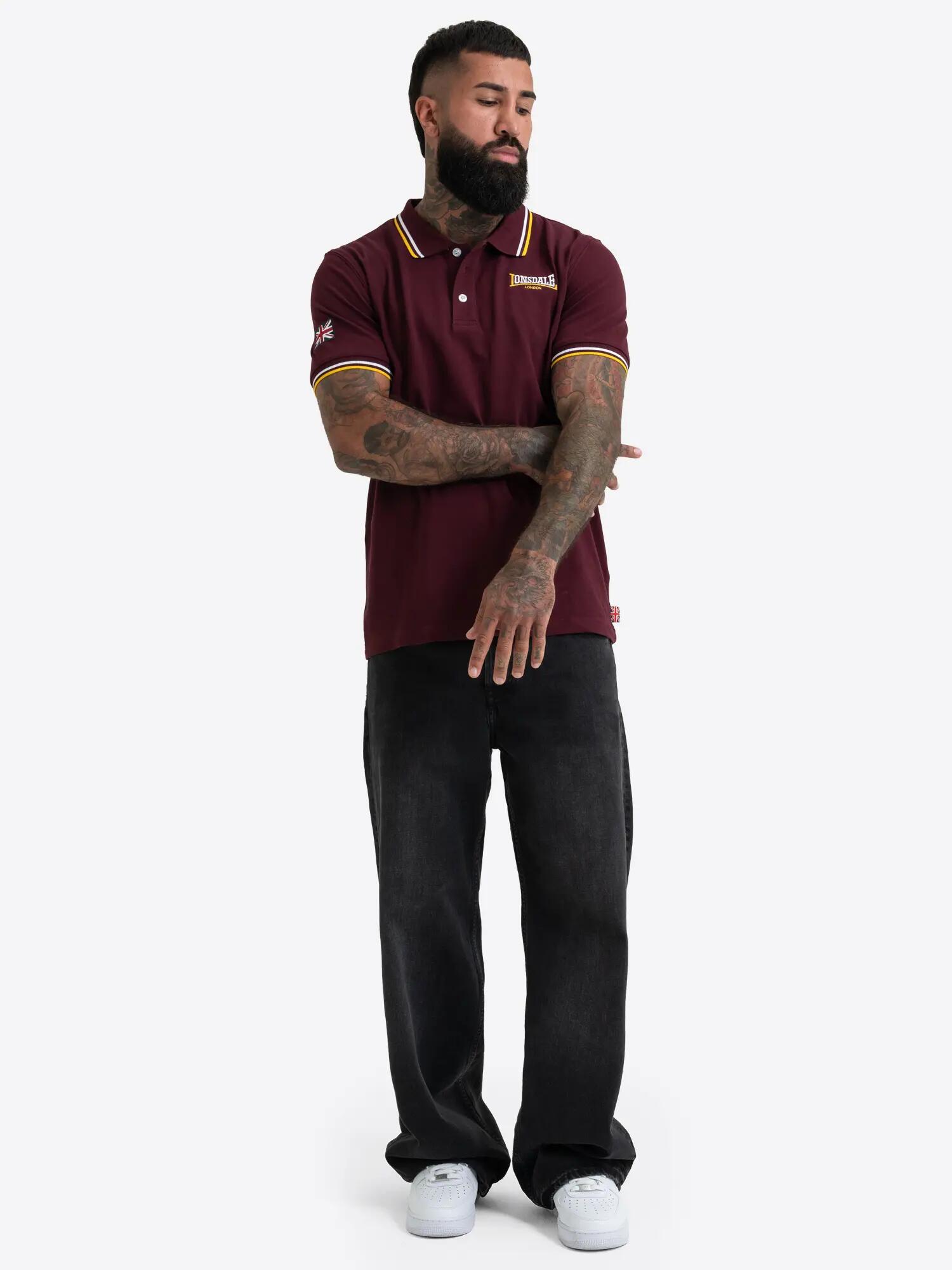 LONSDALE Herren Poloshirt normale Passform EASTCOTE 3/7