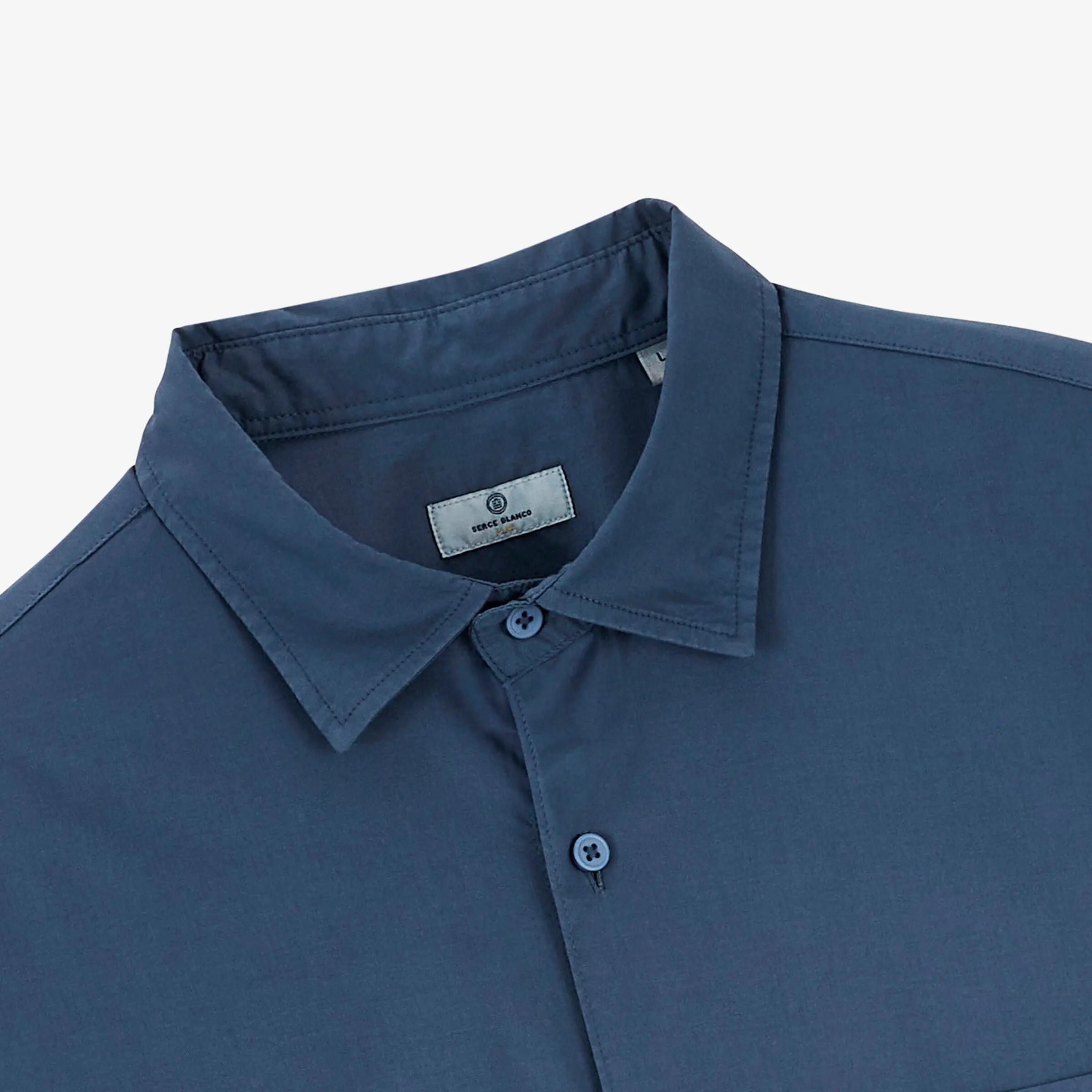 Chemise manches longues twill stretch bleu SBPLAY 4/6