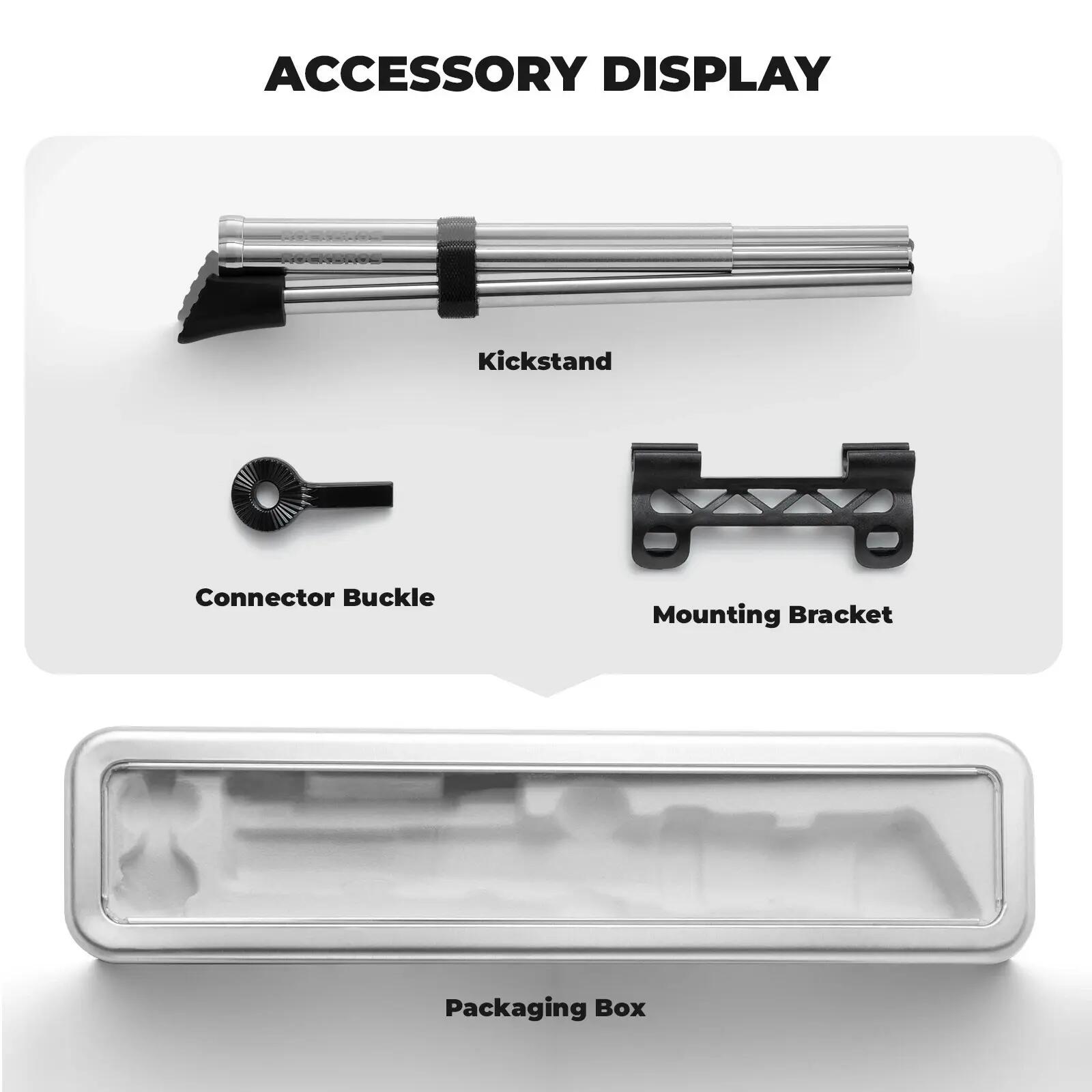 ROCKBROS Béquille de vélo pliable en acier inoxydable 6/7