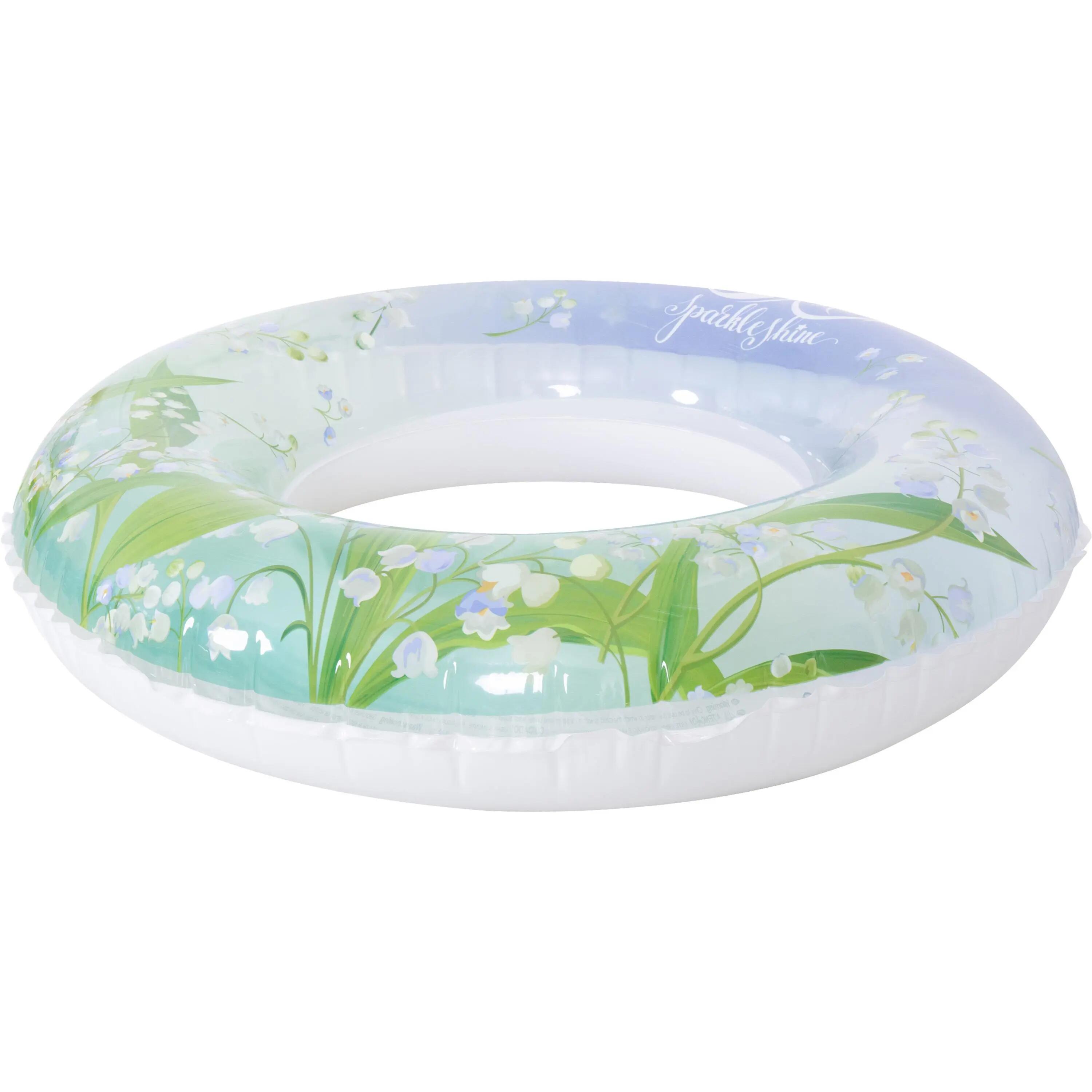 Schwimmring Blume Ø90cm aufblasbar mit Sicherheitsventil, robustes Vinyl 2/7