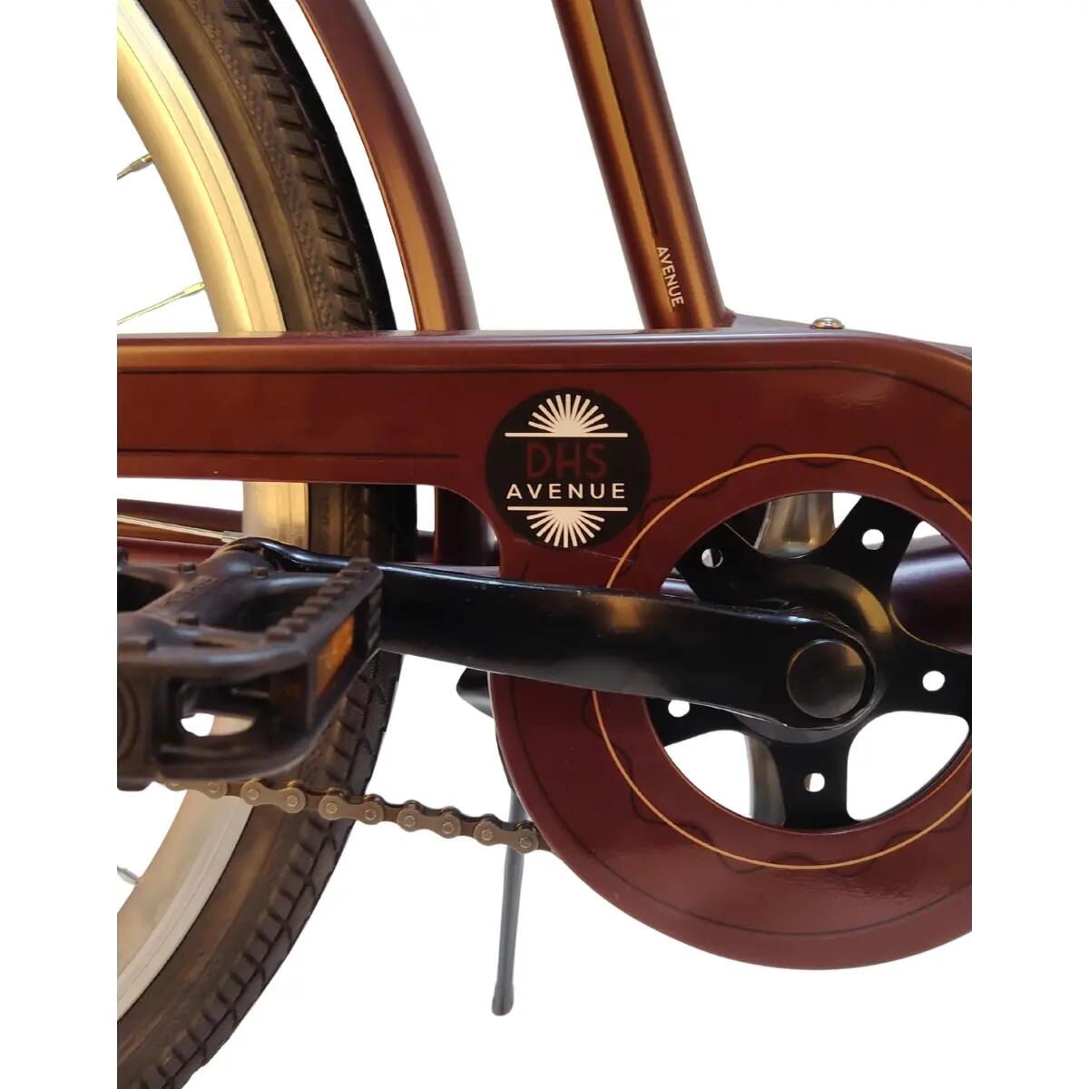 DHS Maccina Avenue stadsfiets - 26 inch, kastanjebruin 3/4