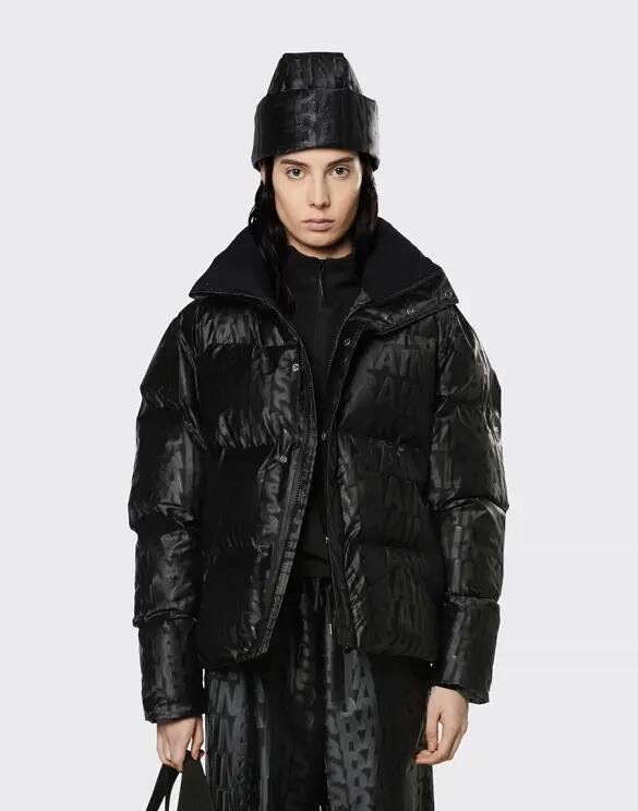 URTKA DAMSKA RAINS ZIMOWA PUCHOWA PUDEŁKOWA BOXY PUFFER    BEZ KAPTURA  CZARNA 2/4