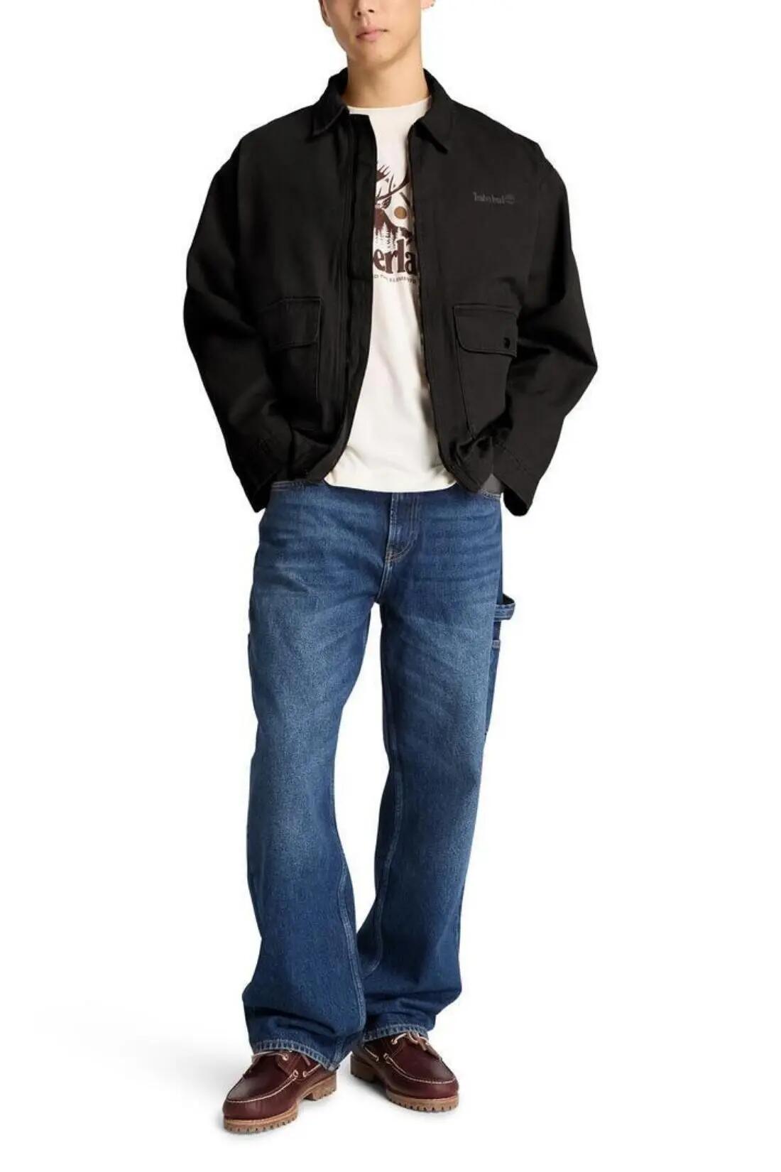 Herren - Sportswear - Jacket - relaxed fit, 100% Baumwolle - schwarz 2/4