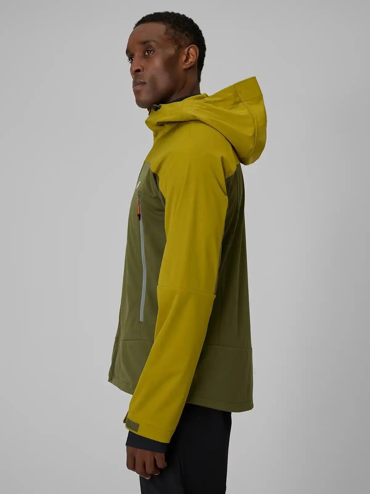 SOFTSHELL MĘSKI 4F KURTKA TREKKINGOWA MĘSKA      Z KAPTUREM  ZIELONA 7/14