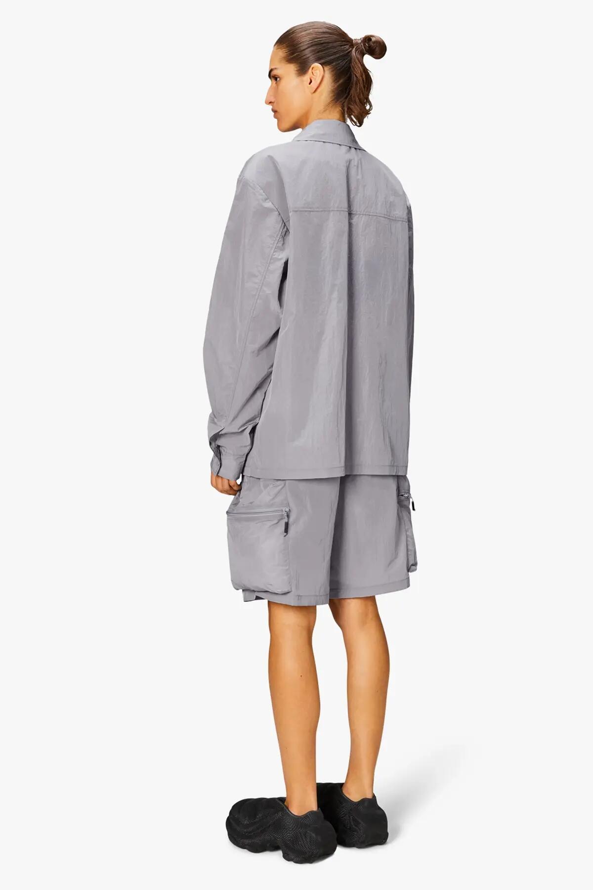 MĘSKA KOSZULA WIERZCHNIA Rains Kano Overshirt BEZ KAPTURA  SZARA 12/14
