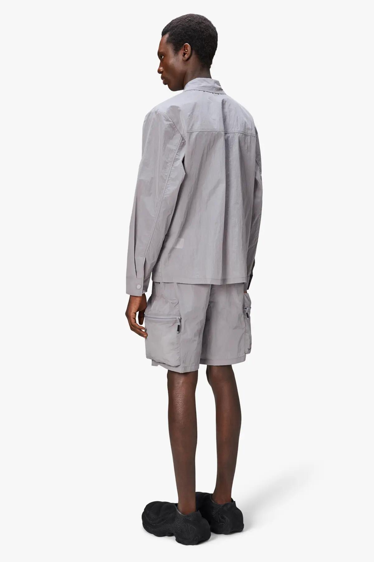 MĘSKA KOSZULA WIERZCHNIA Rains Kano Overshirt BEZ KAPTURA  SZARA 11/14