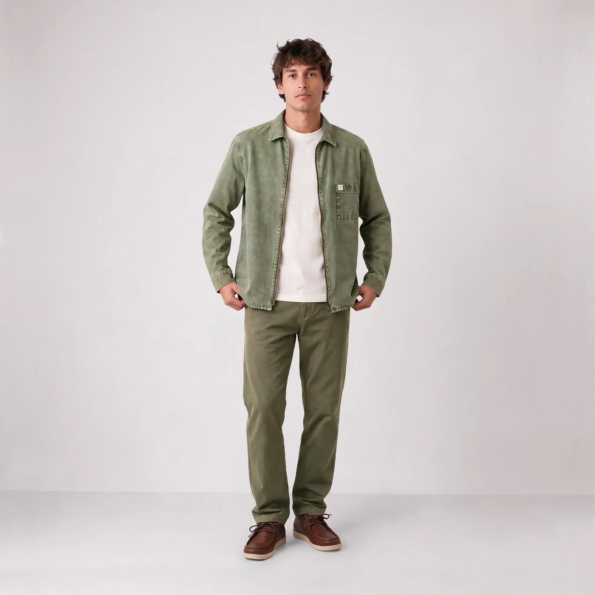 Corduroy overhemd met ritssluiting en vervaagde look 6/6
