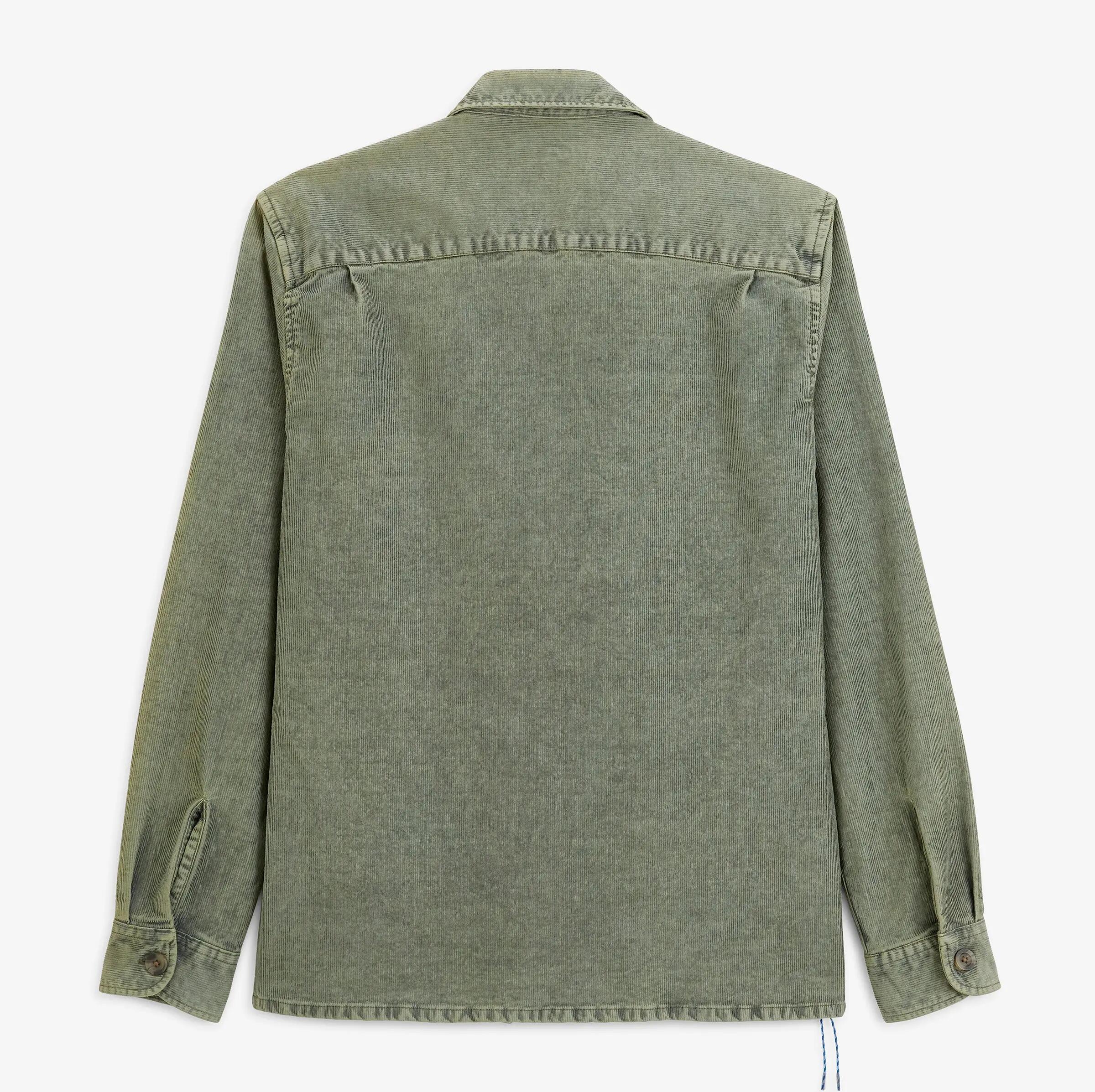 Corduroy overhemd met ritssluiting en vervaagde look 3/6