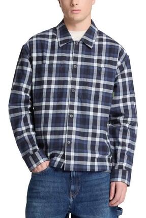 Shirt - casual - Men - relaxed fit, long sleeves, cotton flannel - Brown.
